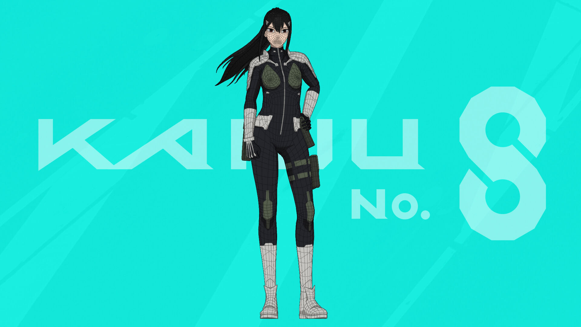 Ashiro Mina - Kaiju No 8 Low-poly 3D model_2