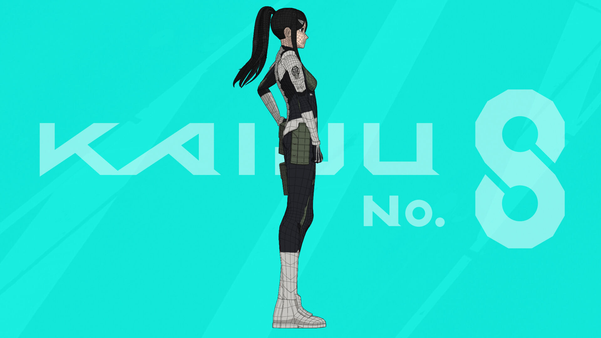 Ashiro Mina - Kaiju No 8 Low-poly 3D model_3