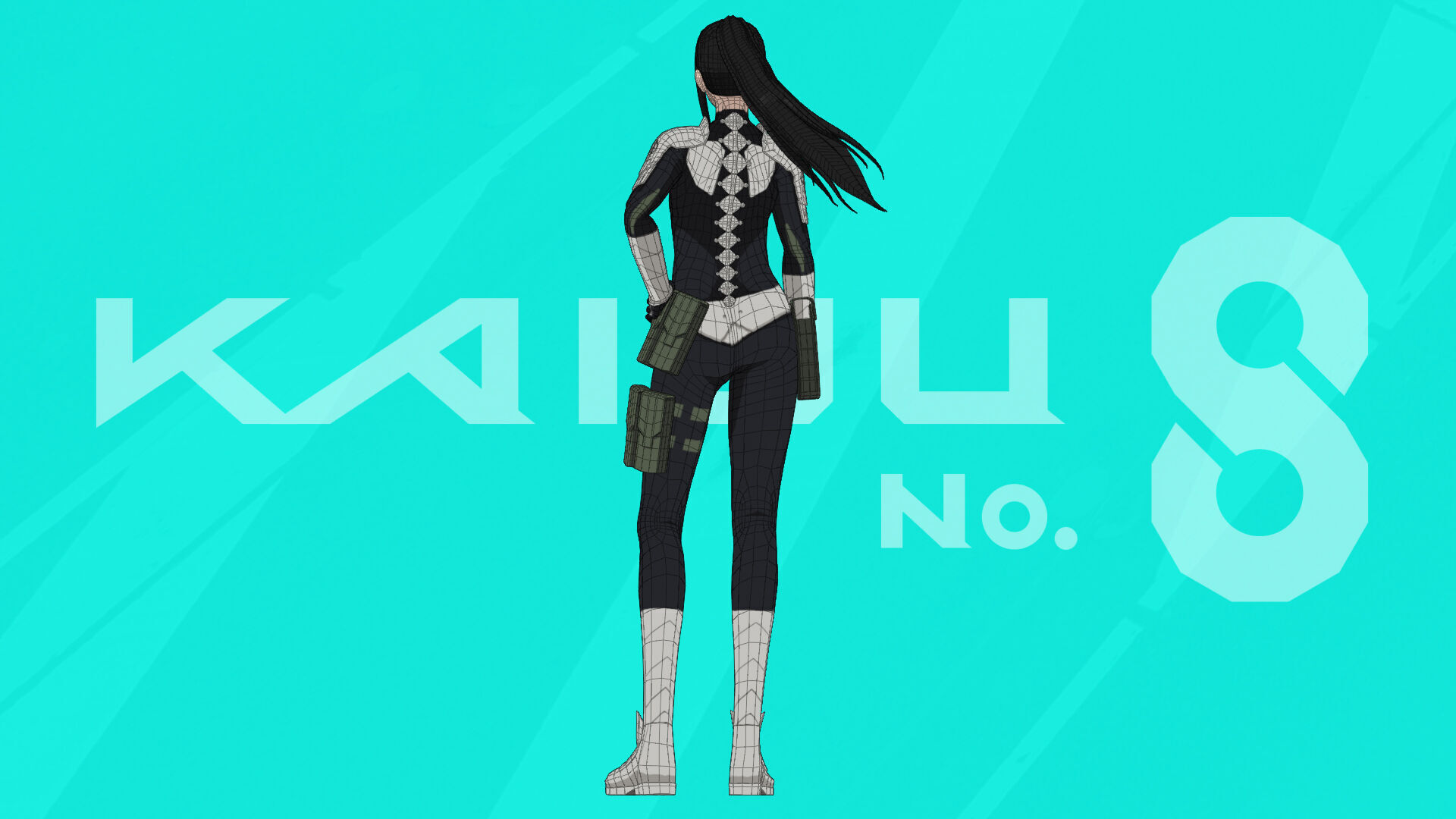 Ashiro Mina - Kaiju No 8 Low-poly 3D model_4