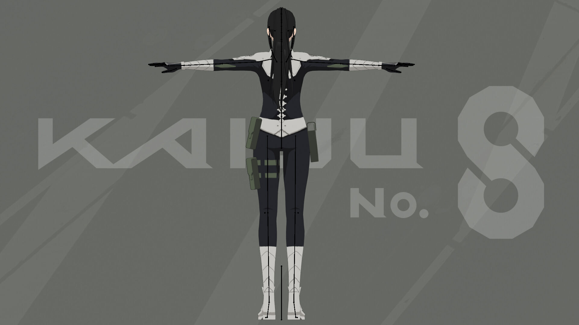 Ashiro Mina - Kaiju No 8 Low-poly 3D model_9