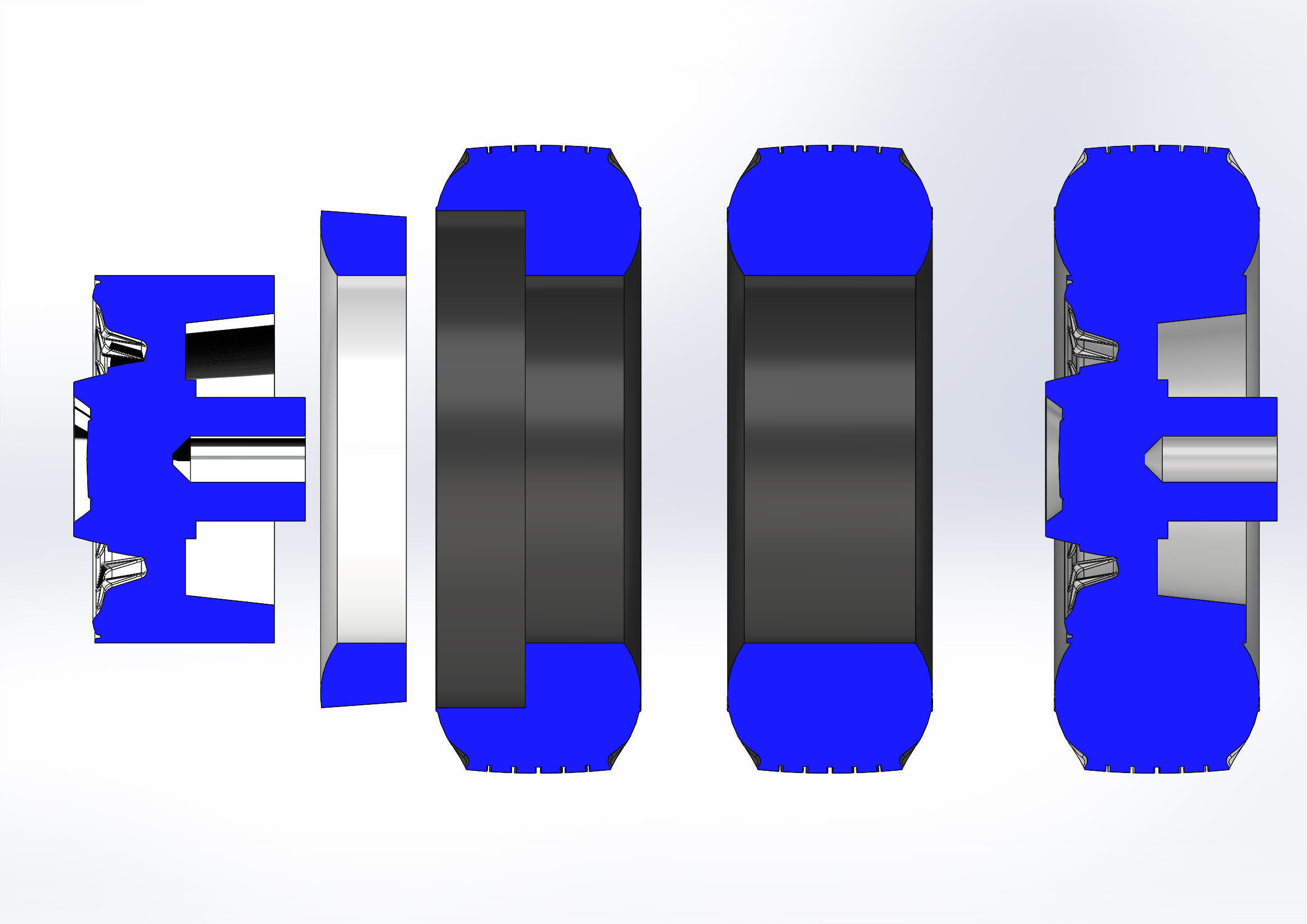 Wheels Caddy 1956 for scale model 3D print model_11