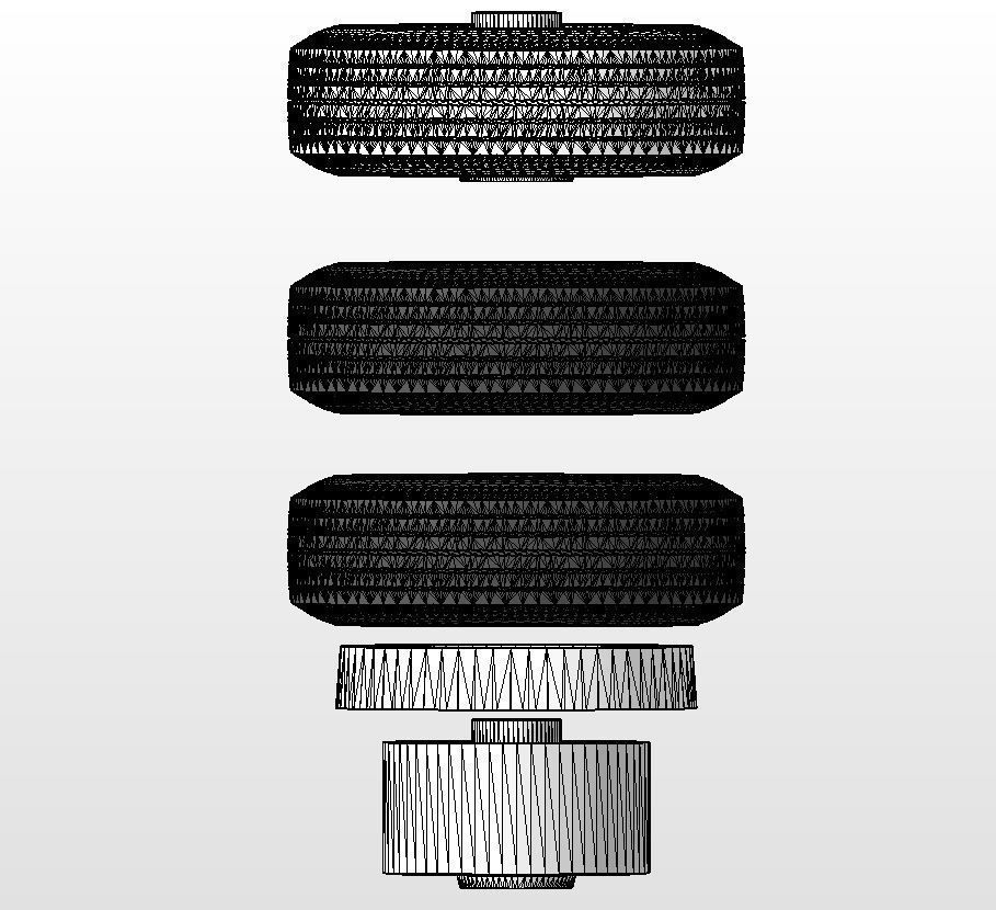 Wheels Caddy 1956 for scale model 3D print model_14