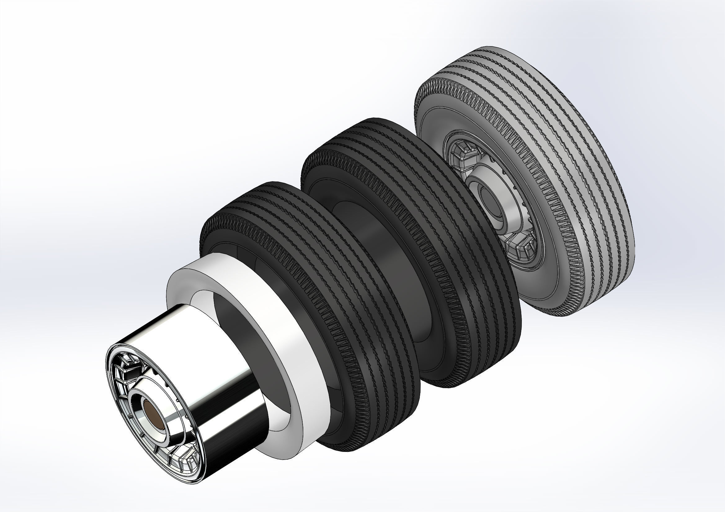 Wheels Caddy 1956 for scale model 3D print model_9