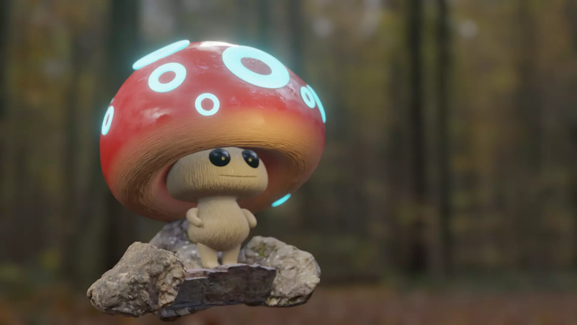 Magical Forest Mushroom 3D model_0