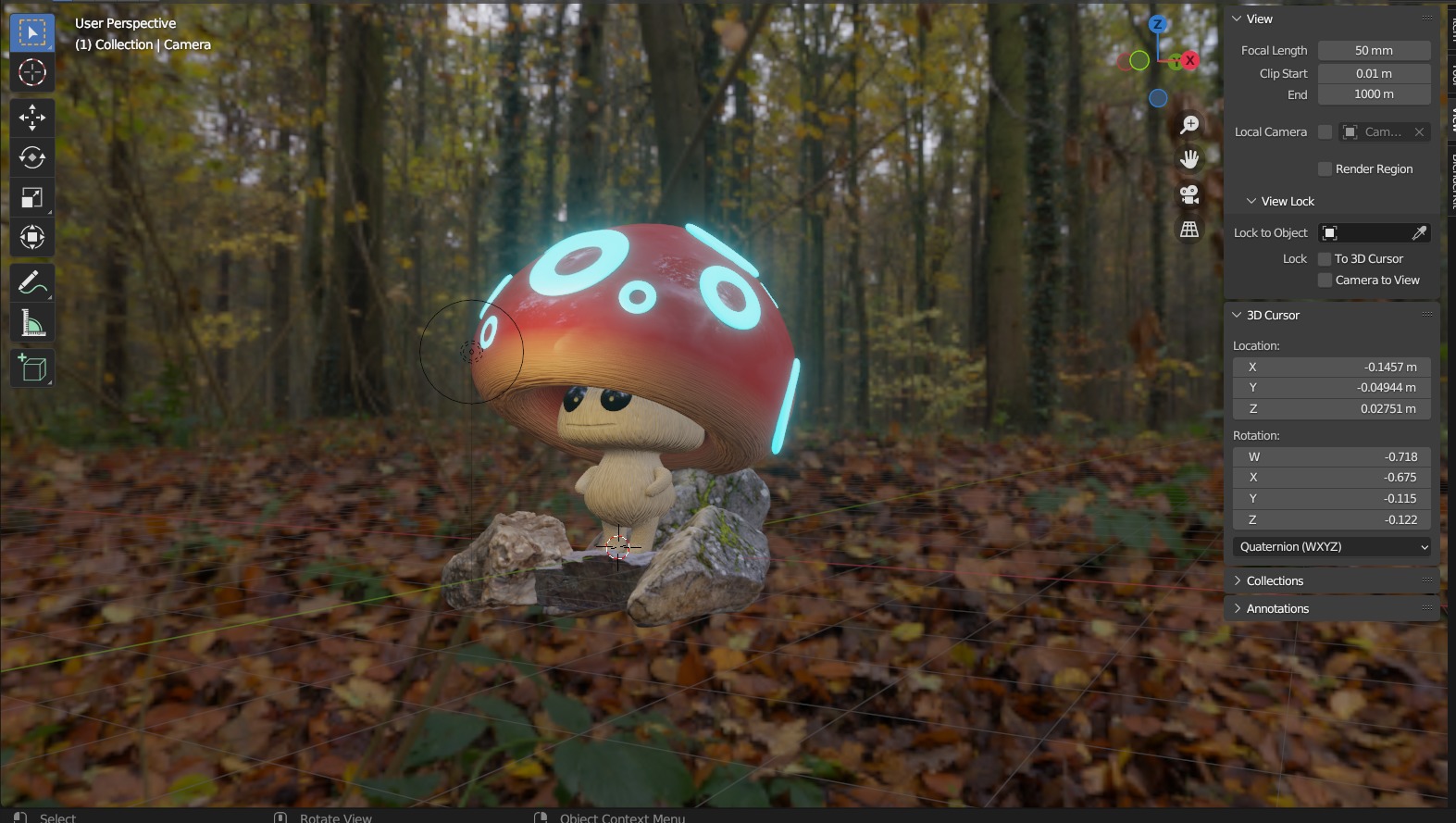 Magical Forest Mushroom 3D model_1