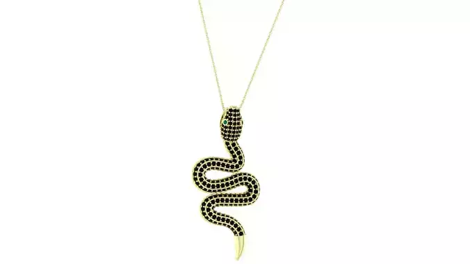 diamond snake necklace pendant