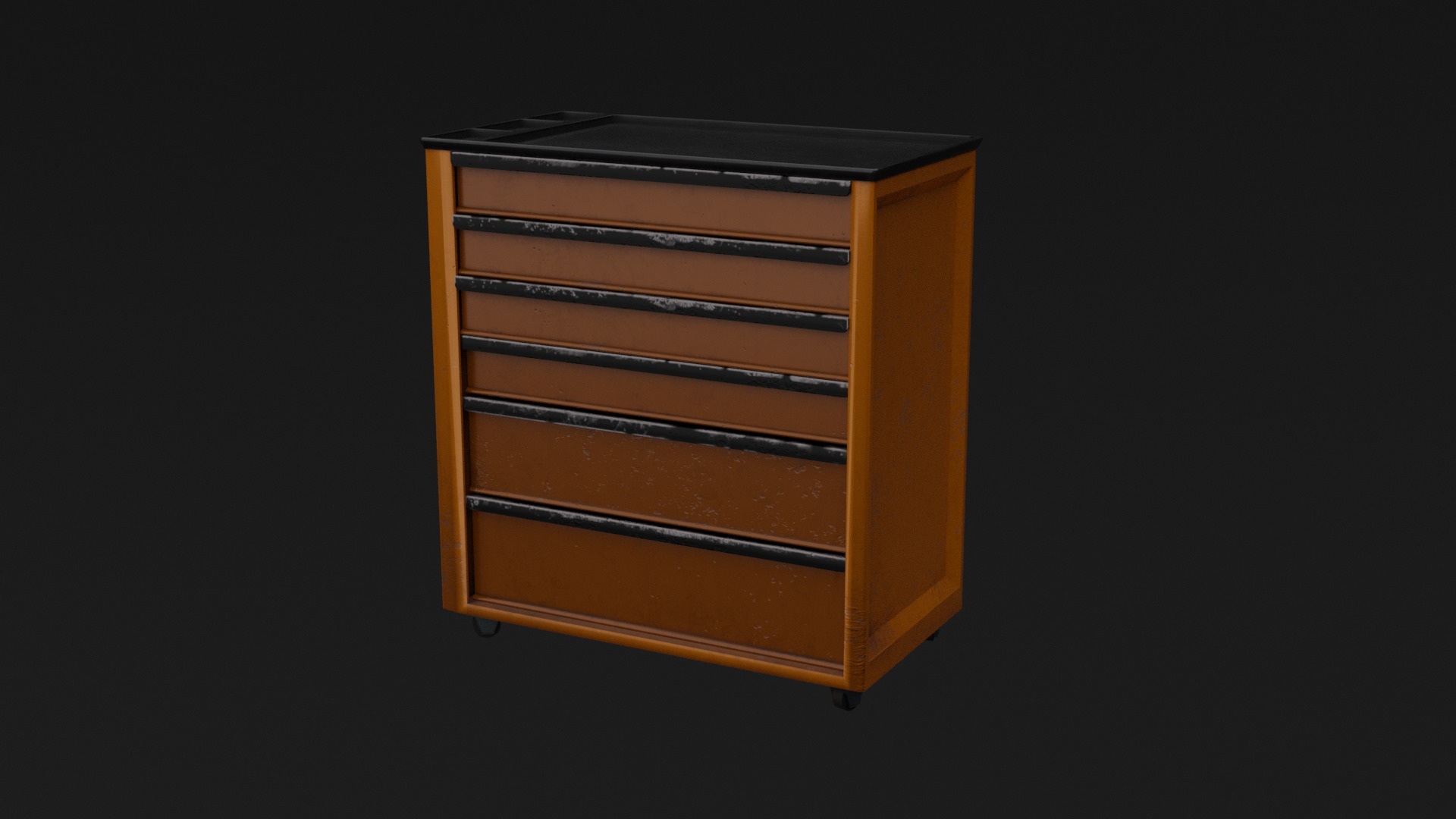 Tool cabinet Low-poly 3D model_1