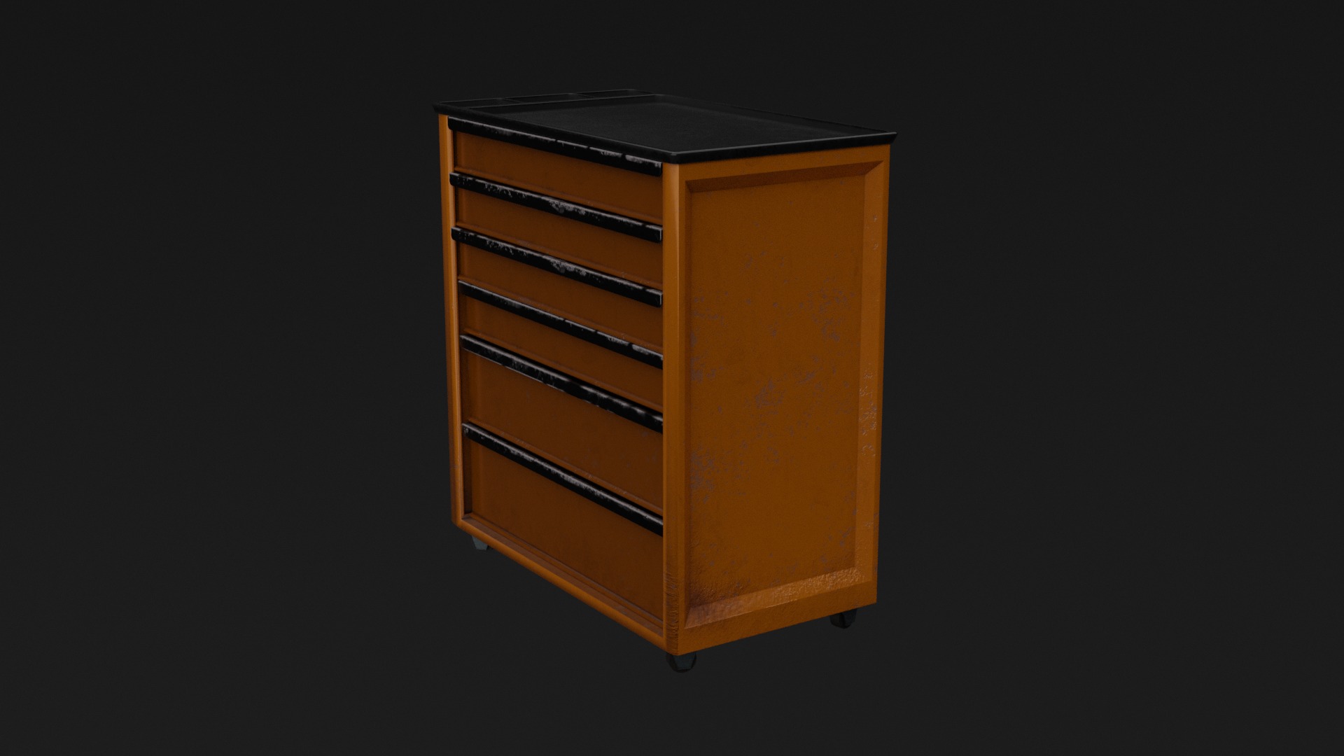 Tool cabinet Low-poly 3D model_3