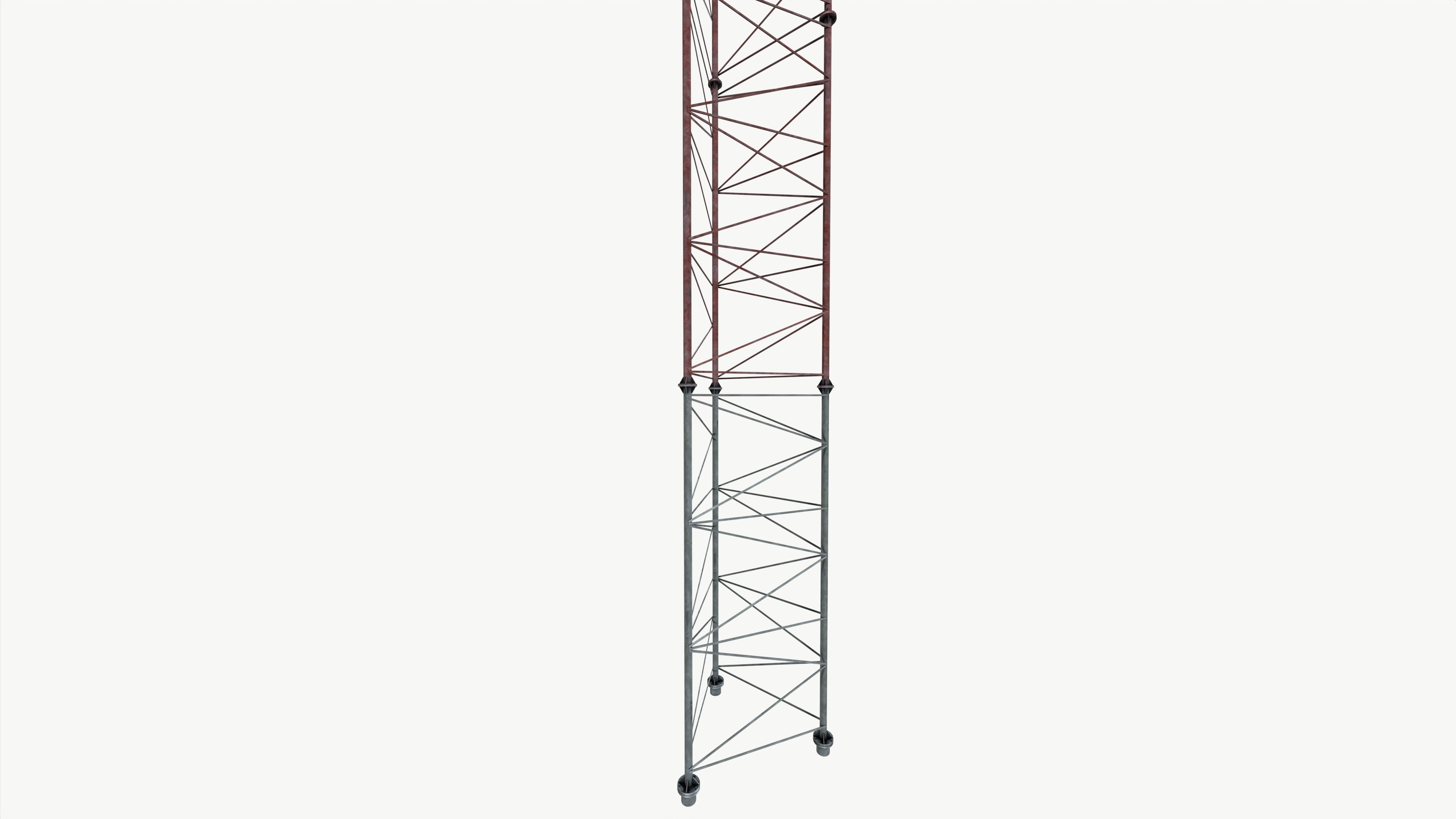 Small tower frame Low-poly 3D model_5