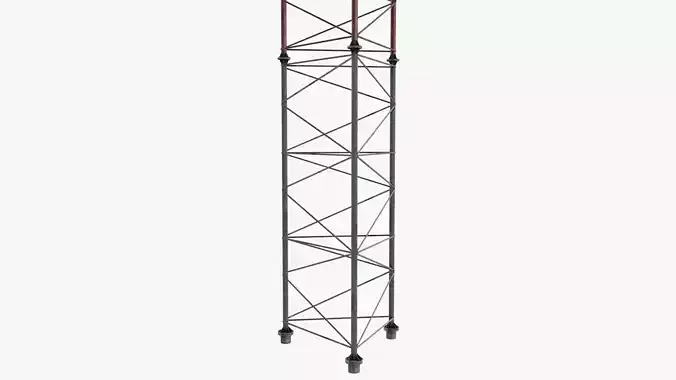 Small tower frame Low-poly 3D model