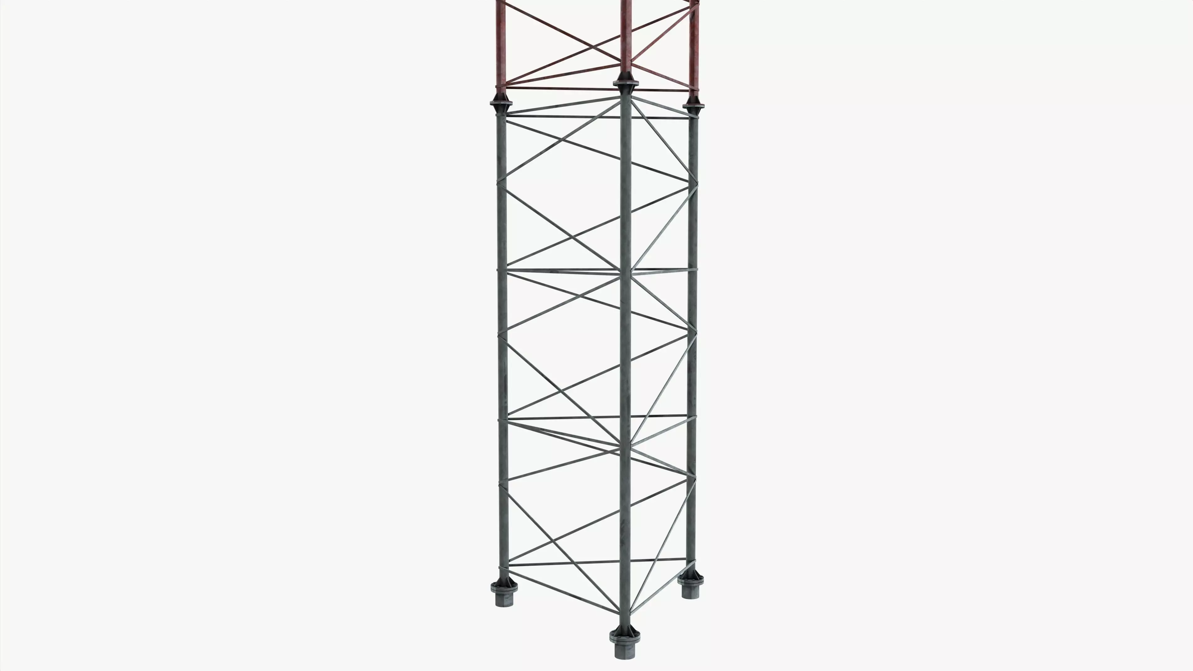 Small tower frame Low-poly 3D model_0