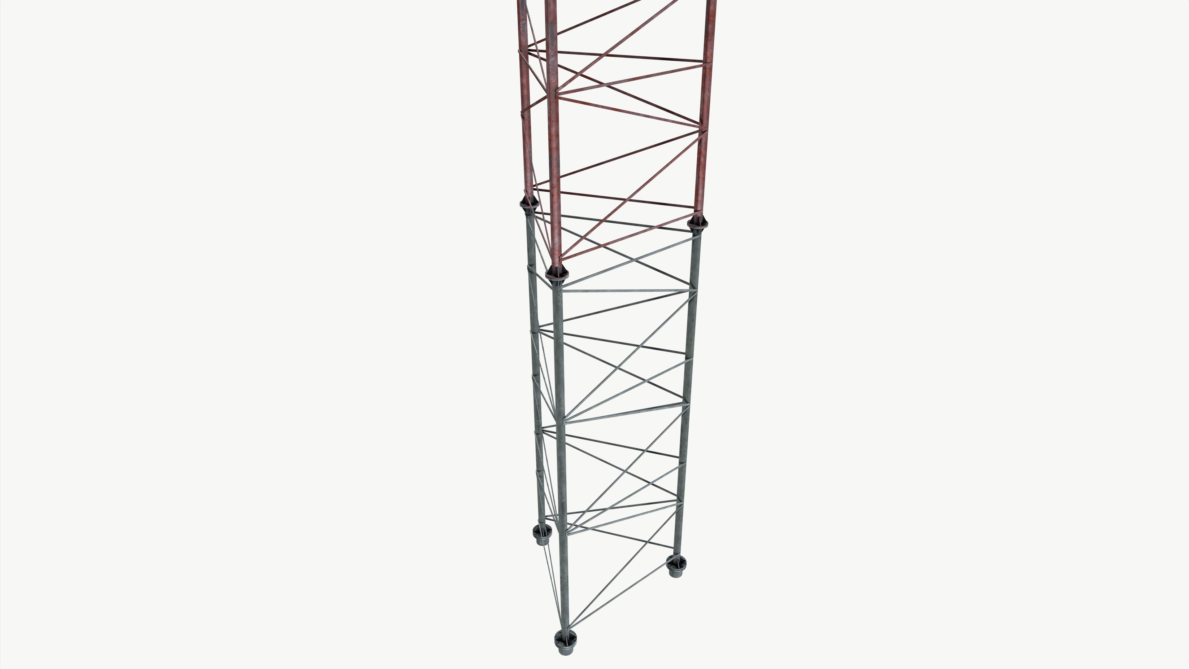 Small tower frame Low-poly 3D model_2