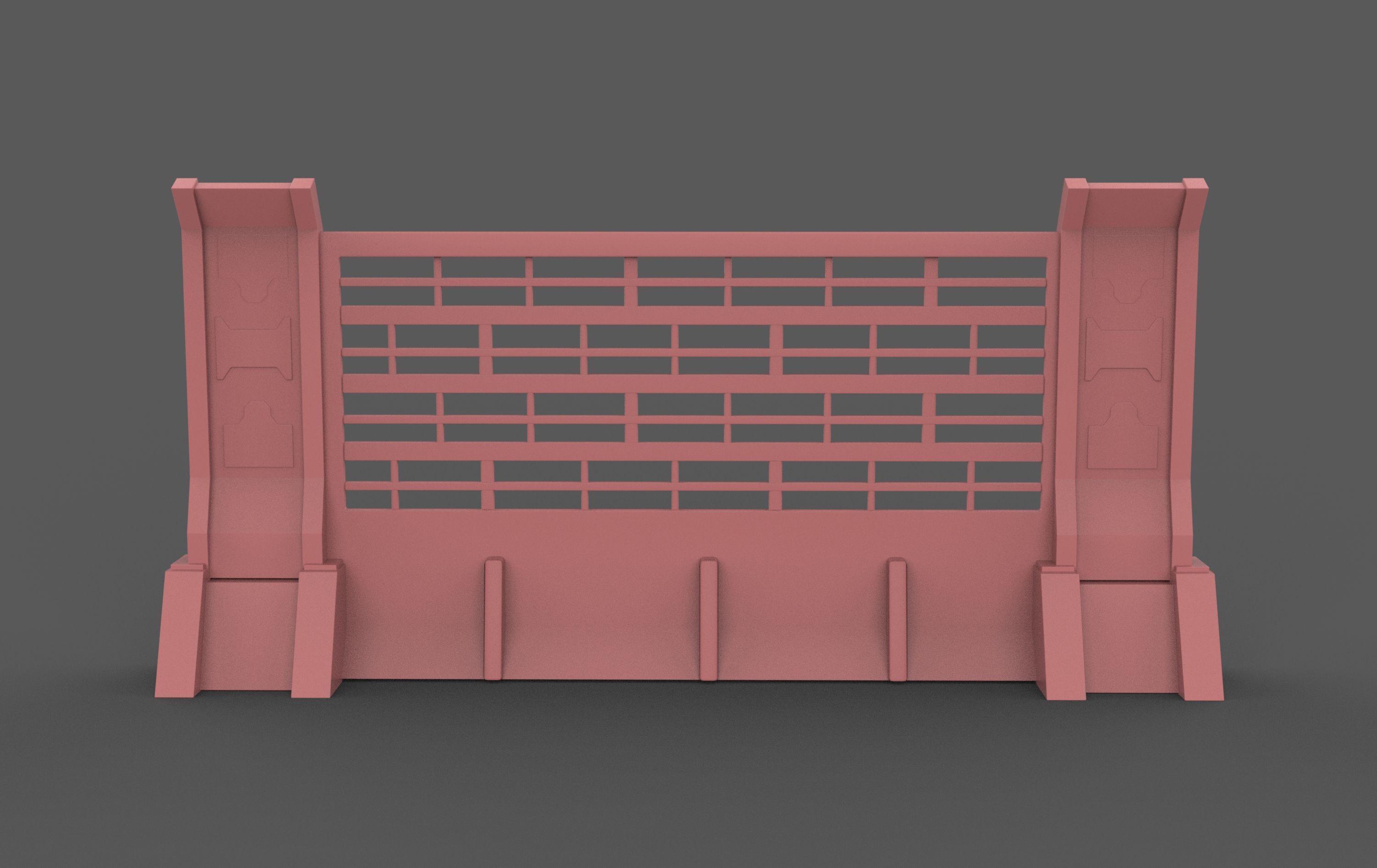 Perimeter Fence 3D model_7