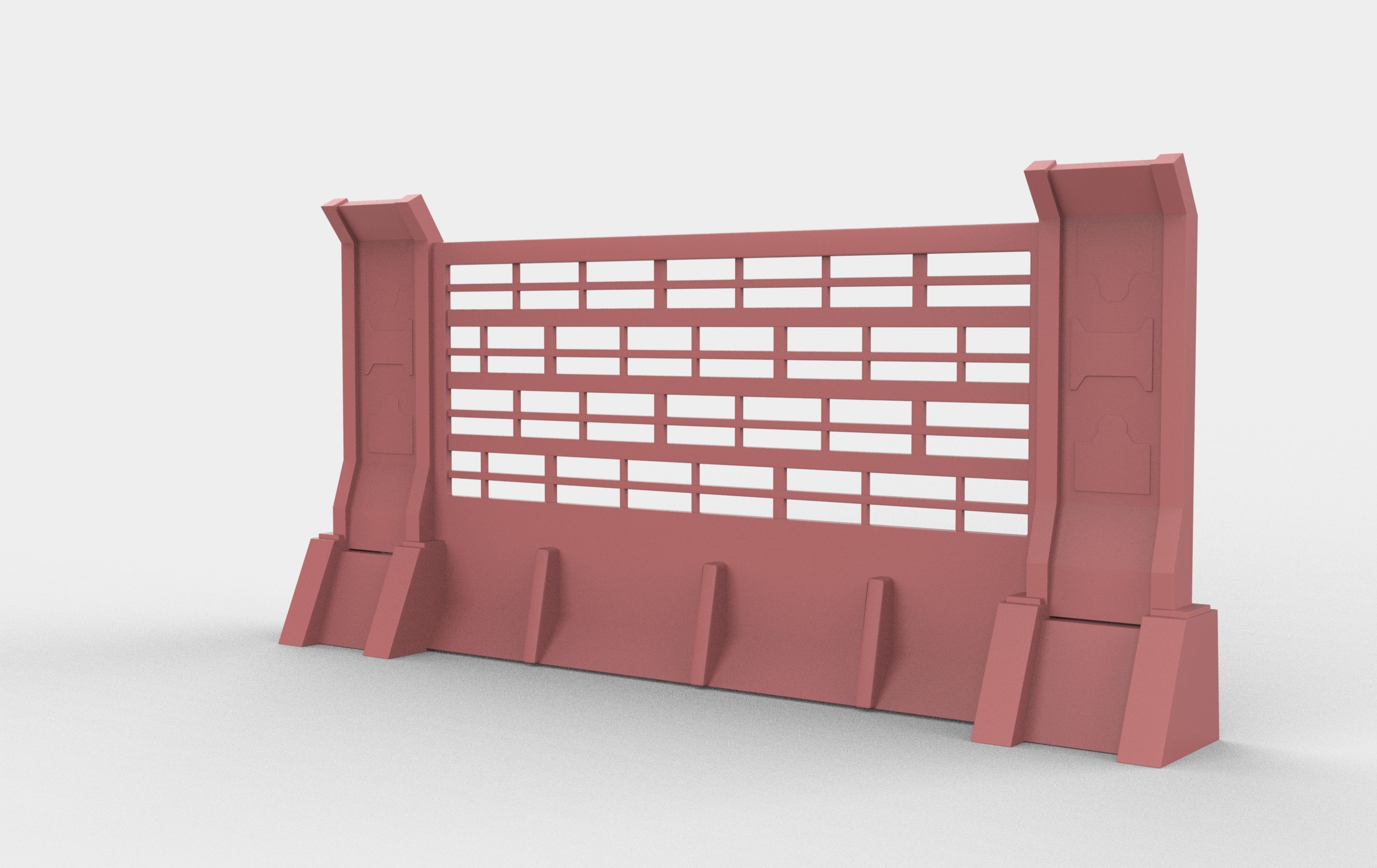 Perimeter Fence 3D model_4