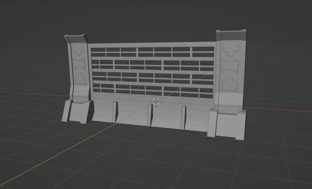 Perimeter Fence 3D model_10