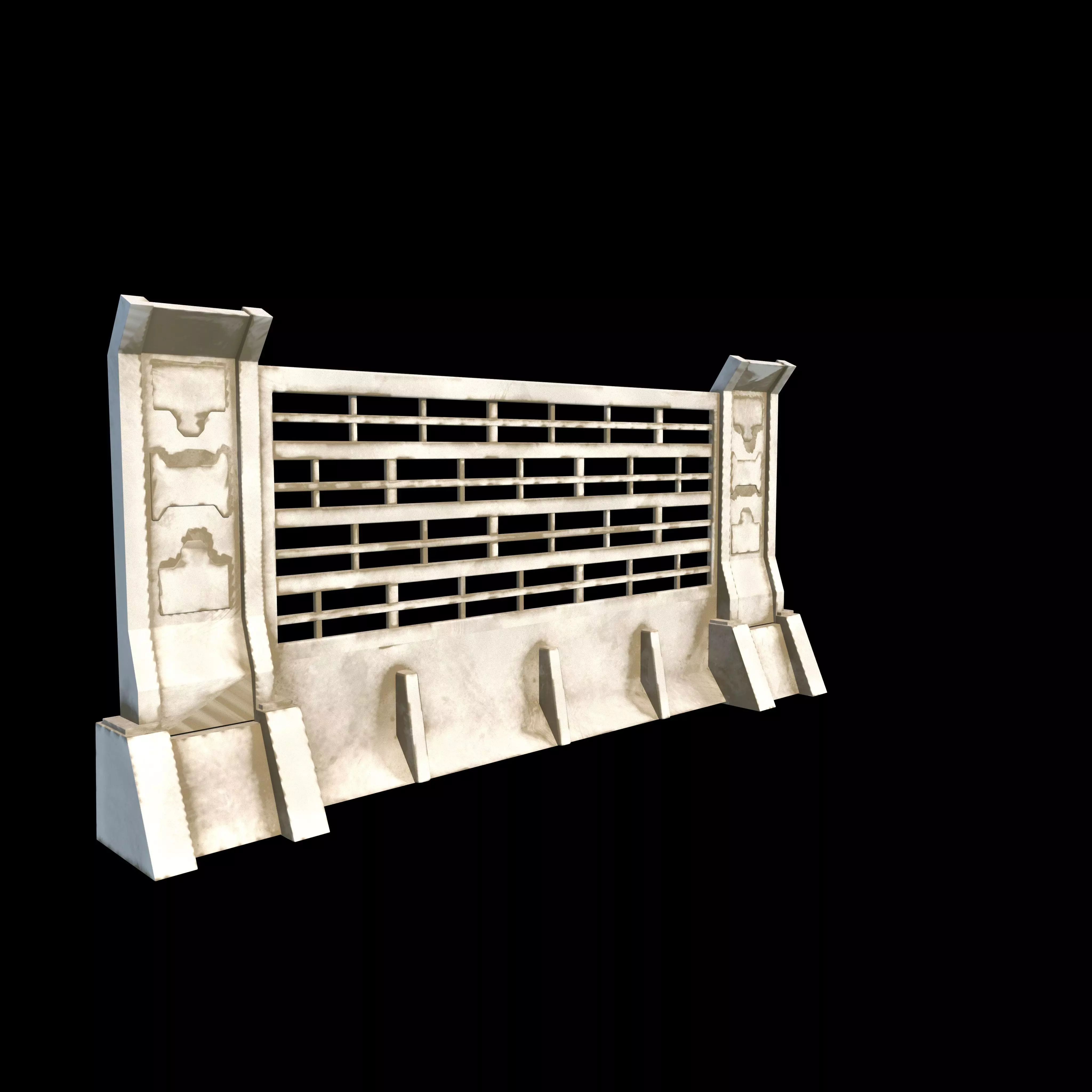 Perimeter Fence 3D model_0