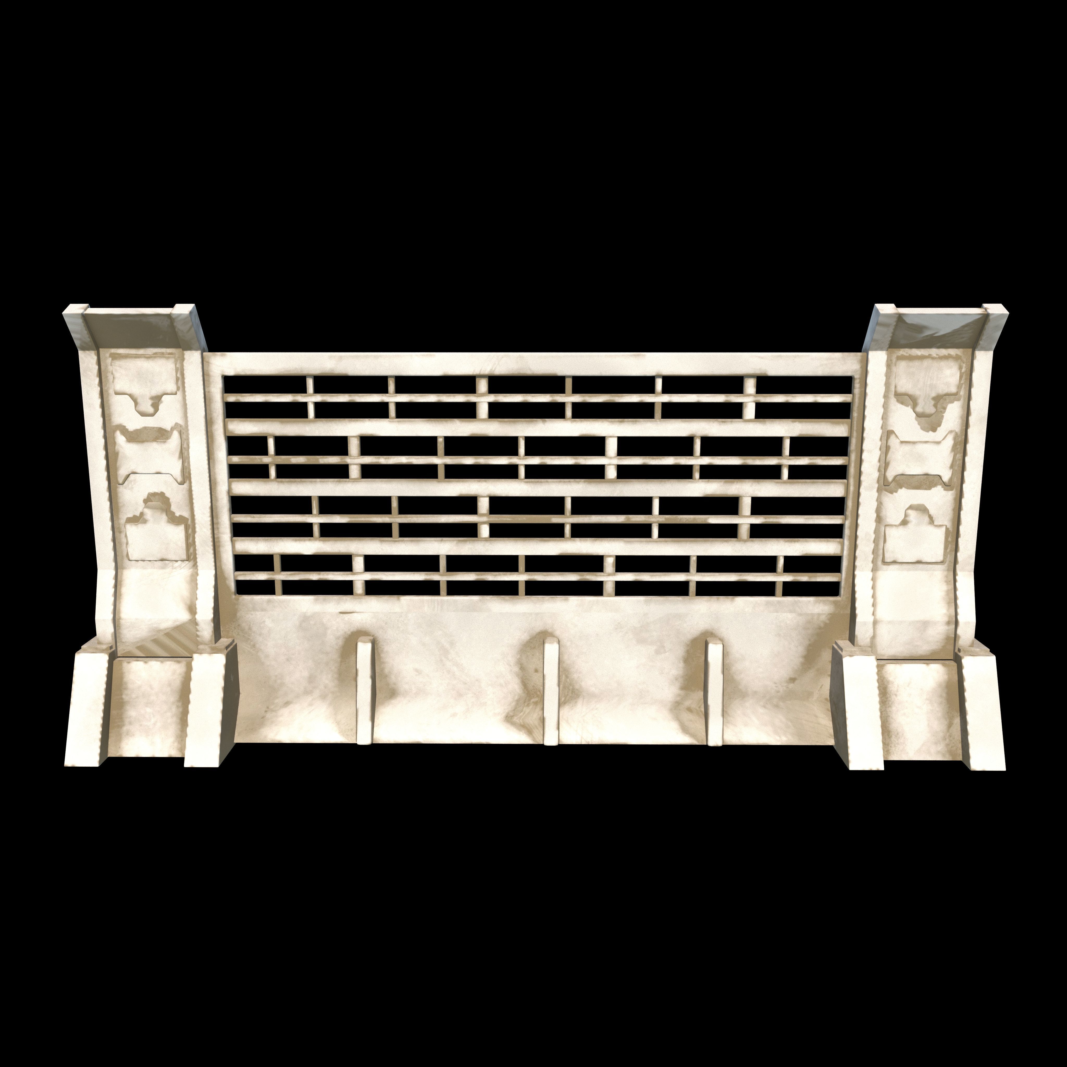 Perimeter Fence 3D model_6