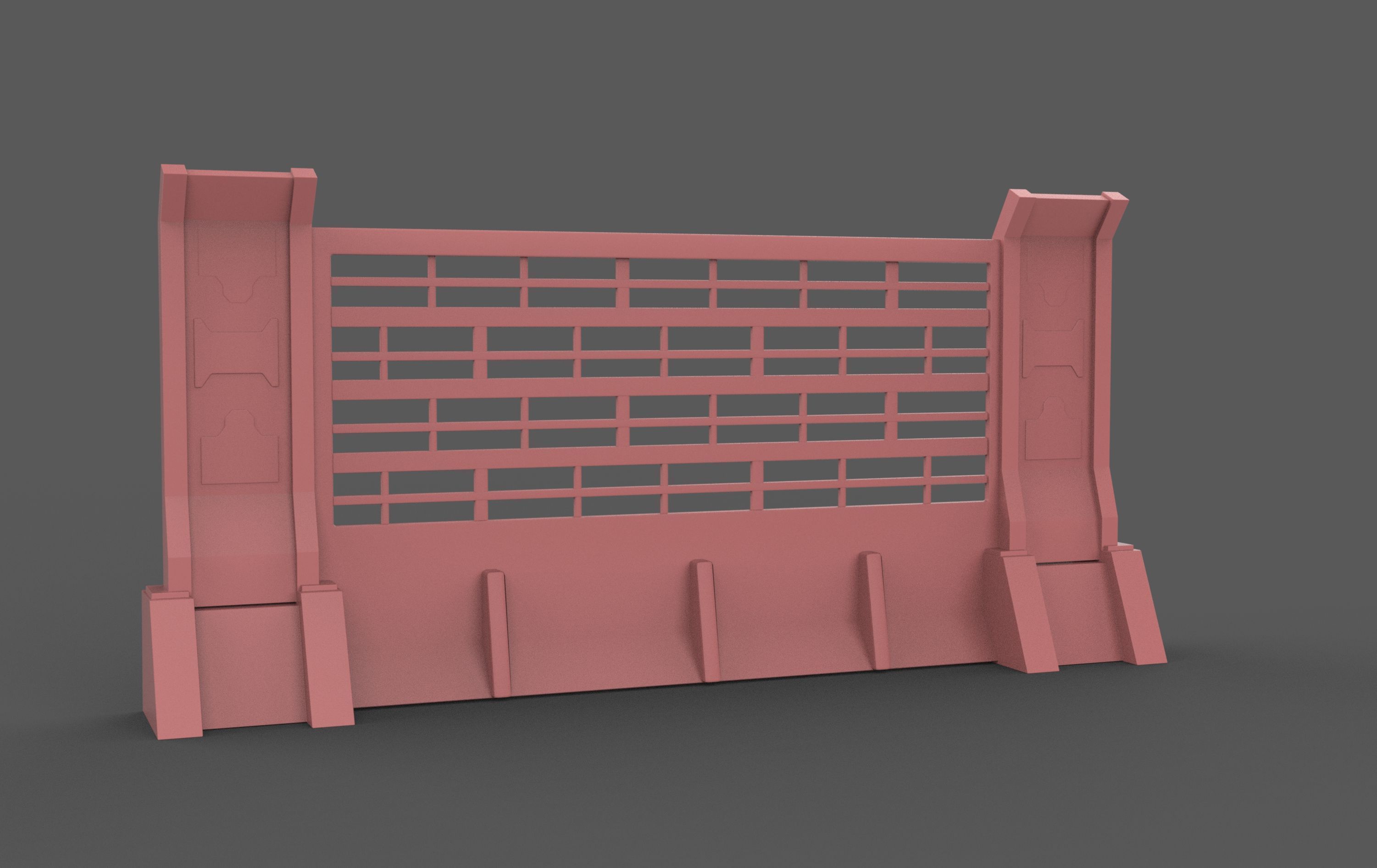 Perimeter Fence 3D model_8