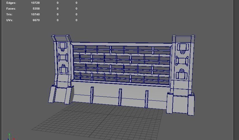 Perimeter Fence 3D model_9