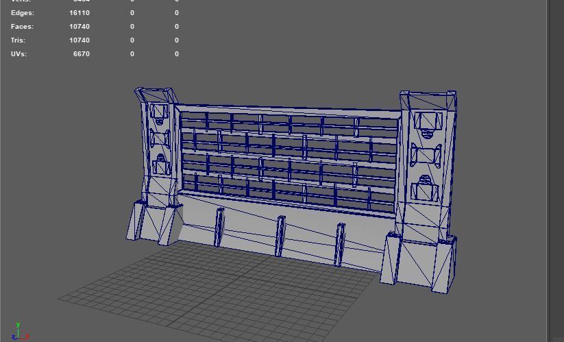 Perimeter Fence 3D model_11