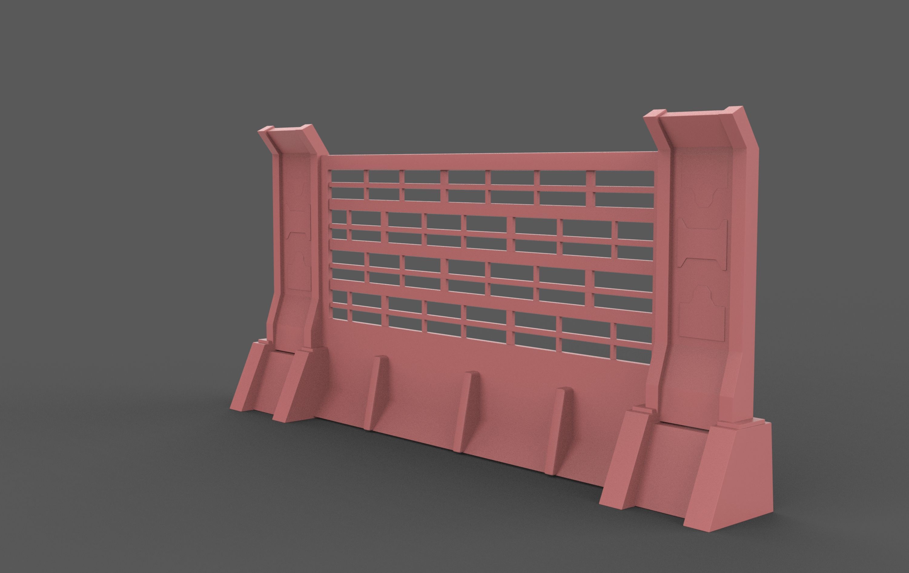 Perimeter Fence 3D model_2