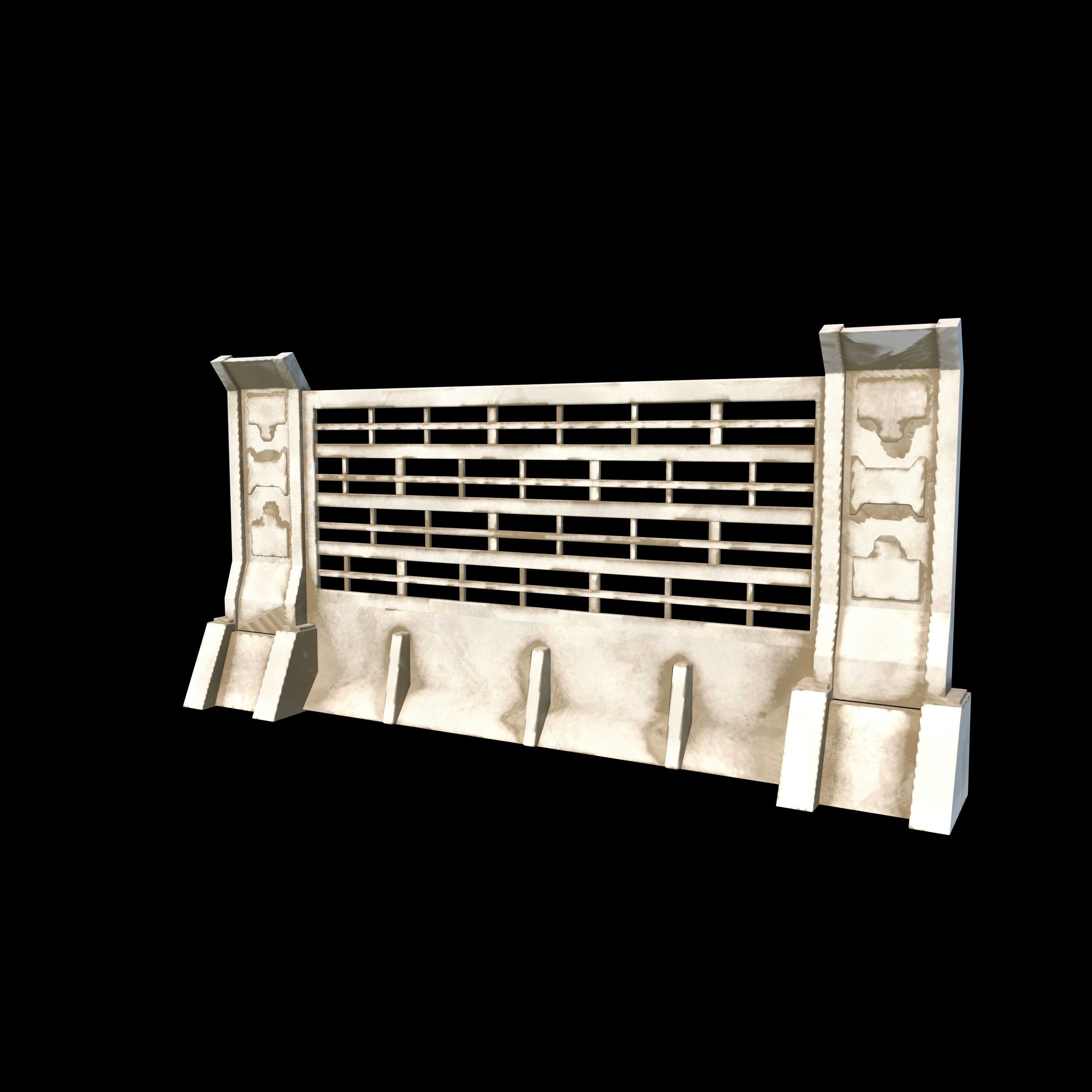 Perimeter Fence 3D model_5