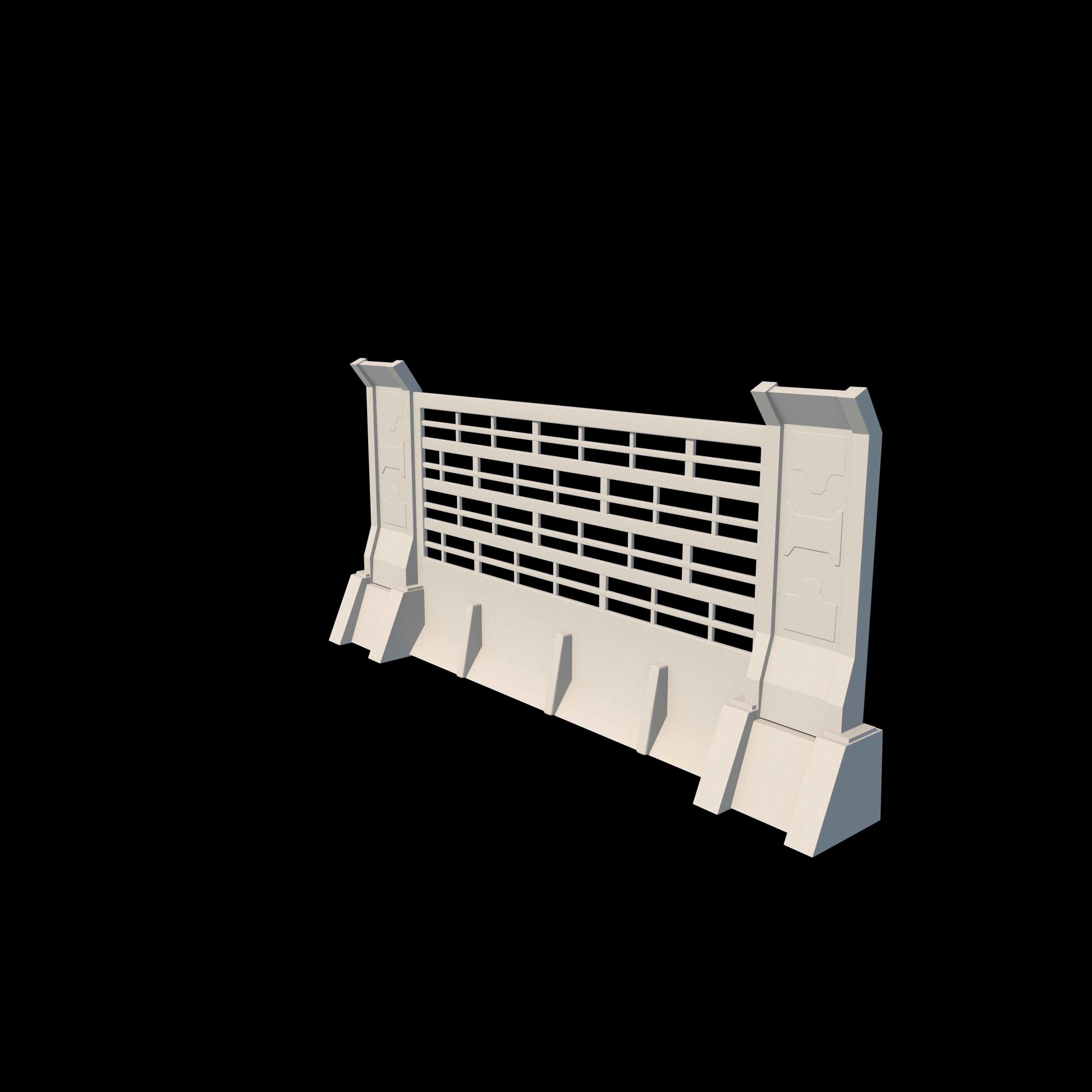Perimeter Fence 3D model_3