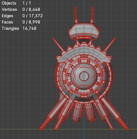 Space Mining building refinery  facility 319 Low-poly 3D model_7