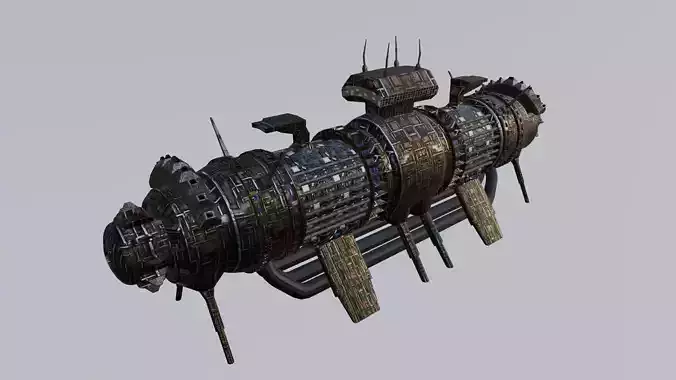 Space Mining building refinery  facility 319