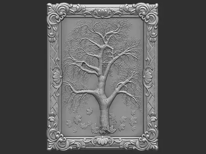 antique tree with frame