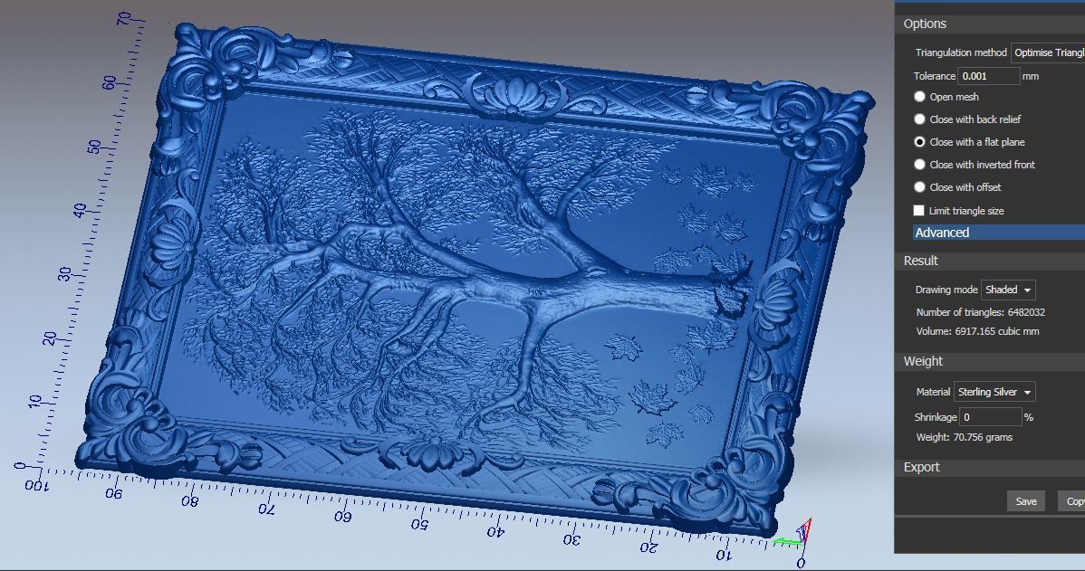 antique tree with frame 3D model_12