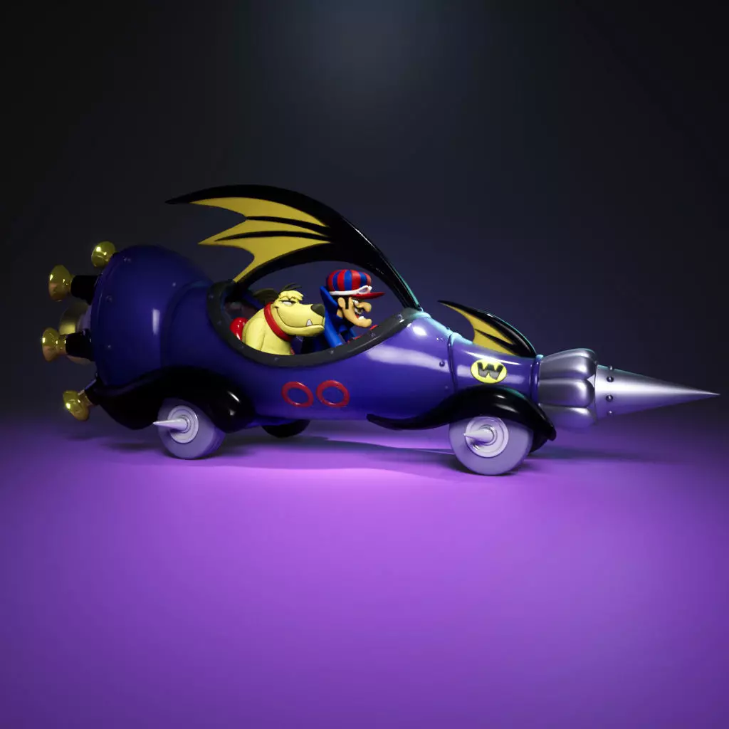 Dick Dastadly and Muttley - Mean Machine -00 - The Wack Races 3D print model_0