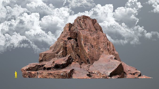 desert rocks Low-poly 3D model