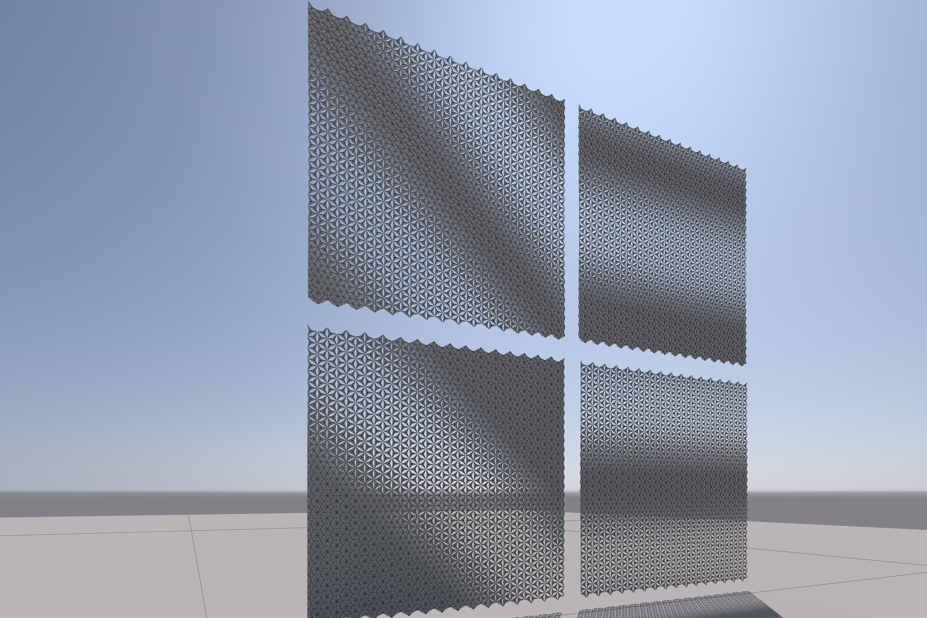 parametric sheets Low-poly 3D model_6