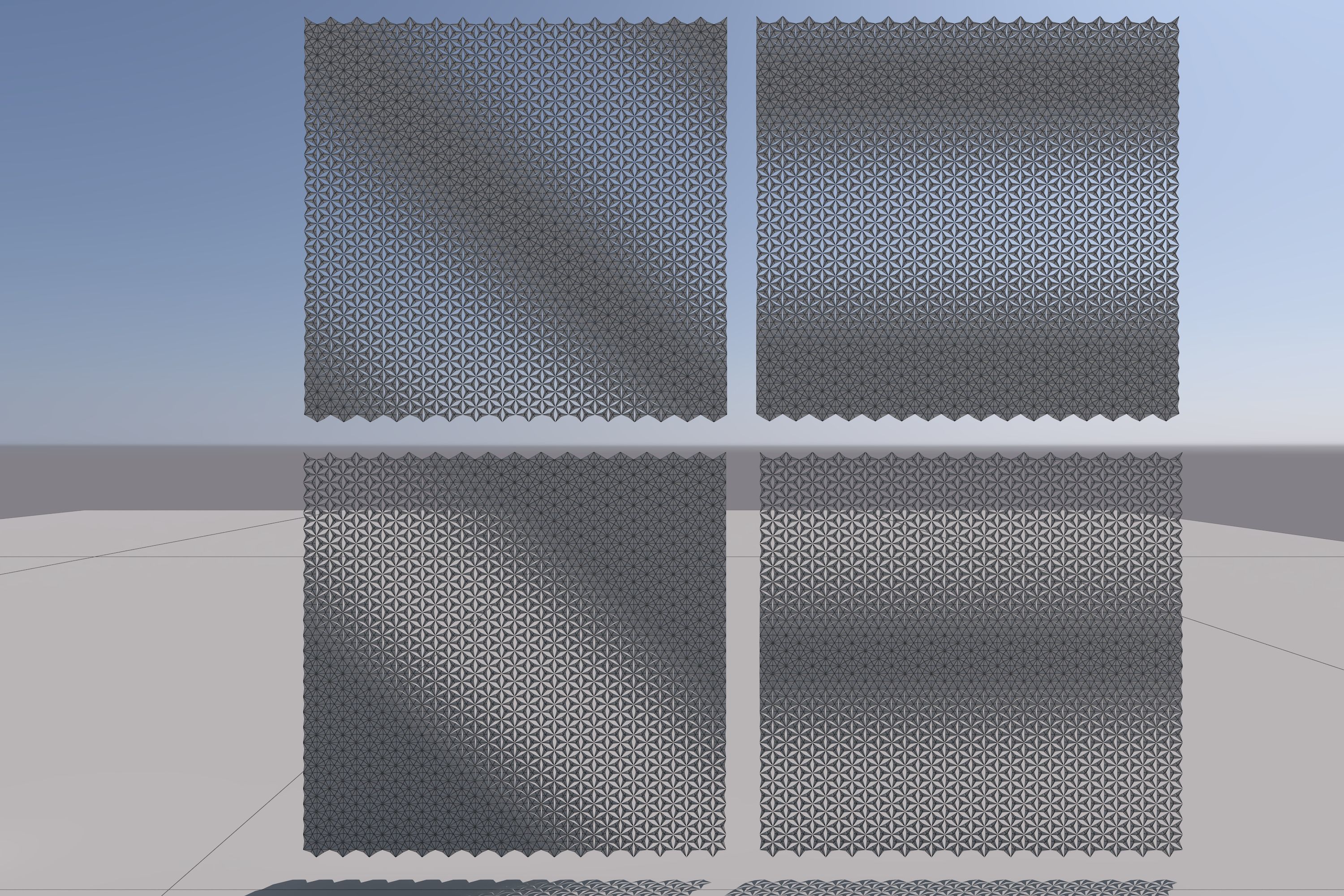 parametric sheets Low-poly 3D model_7