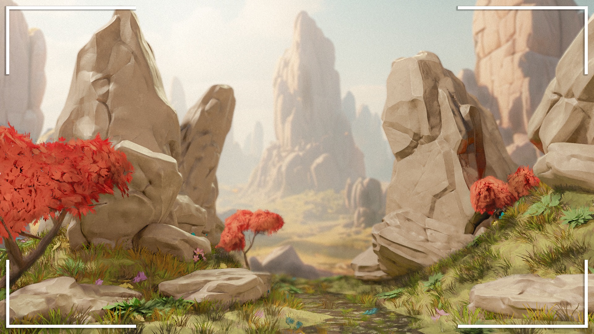 Stylized Rock Set - 15 Hand-Painted Game-Ready Rocks Low-poly 3D model_1