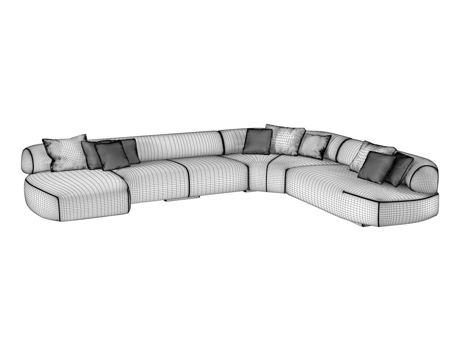 Gogan Corner Sofa Composition P3R 3D model_4
