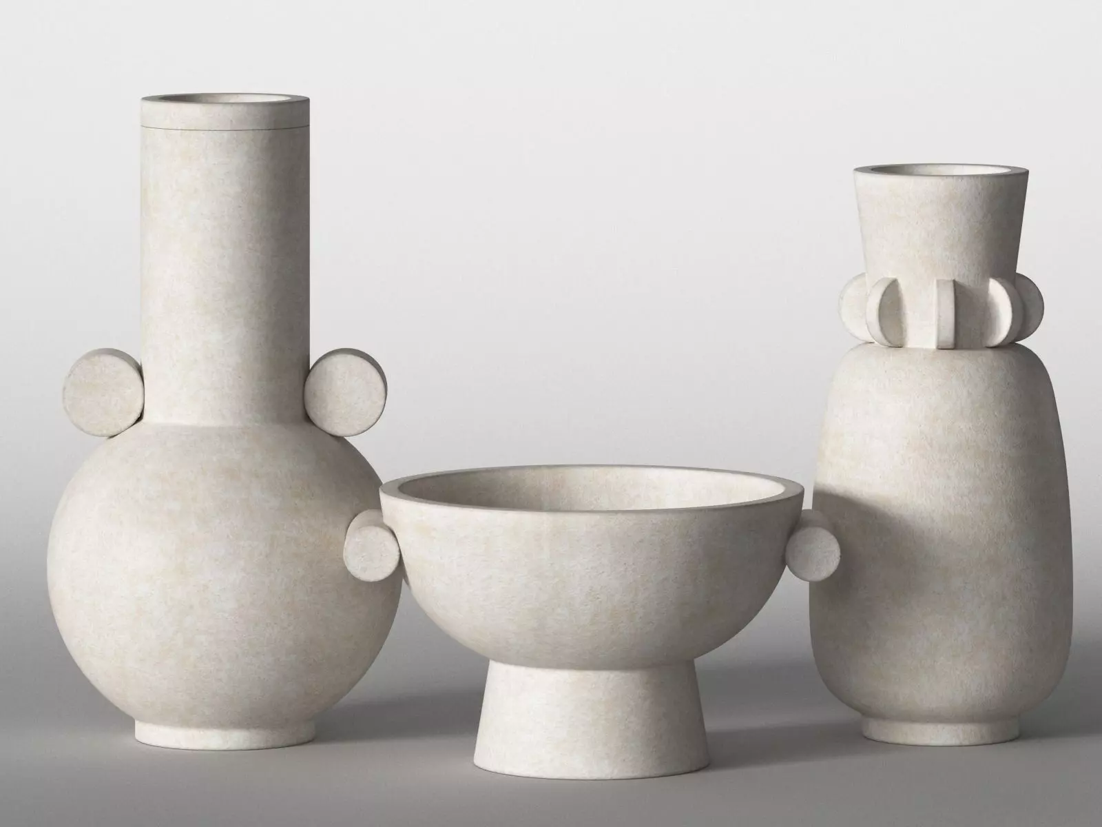 Ceramic Vases Set 3 3D model_0