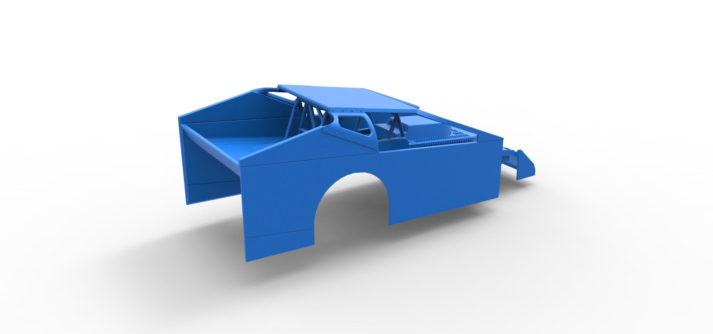 Shell of Northeast Dirt Modified stock car Scale 1 to 25 3D print model_13