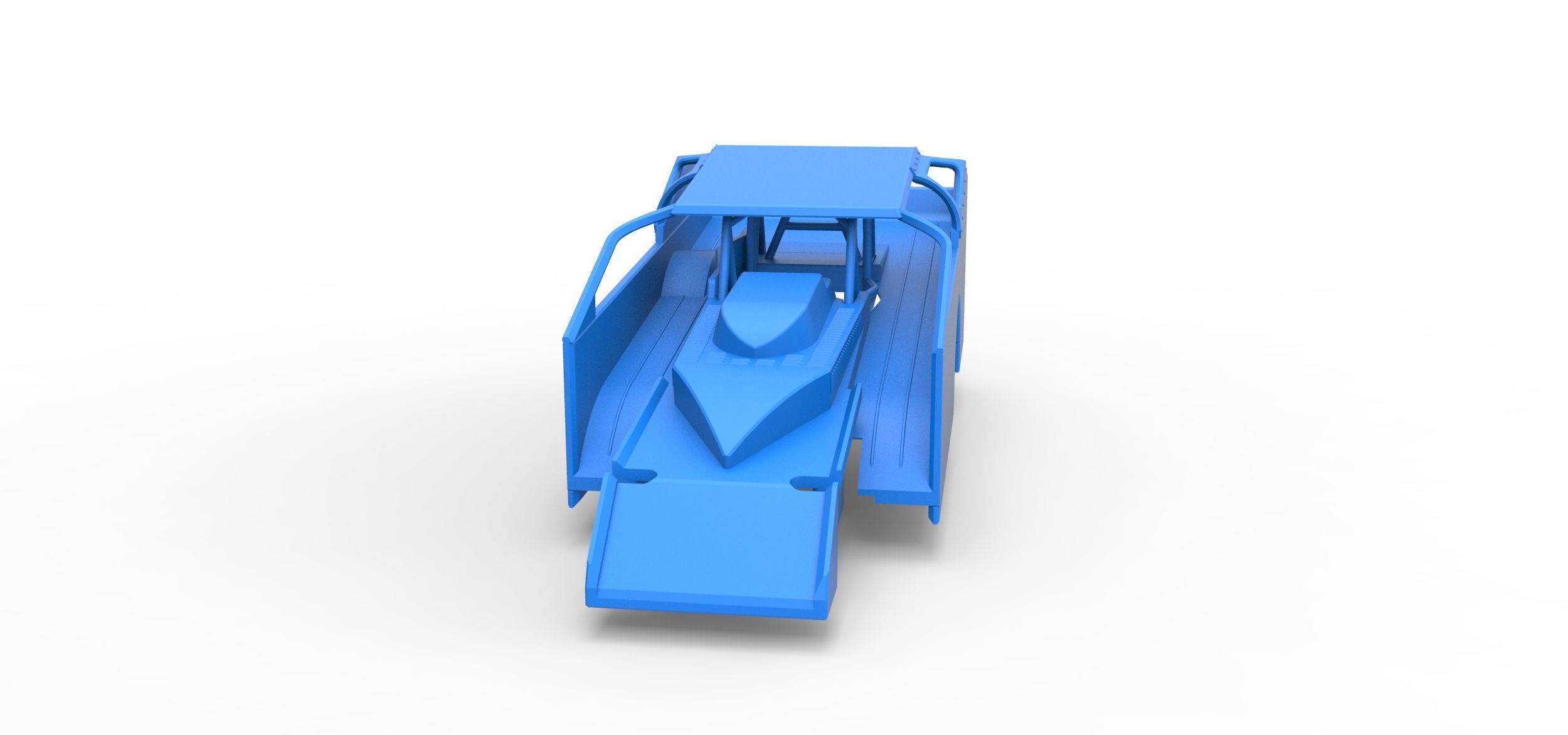 Shell of Northeast Dirt Modified stock car Scale 1 to 25 3D print model_3