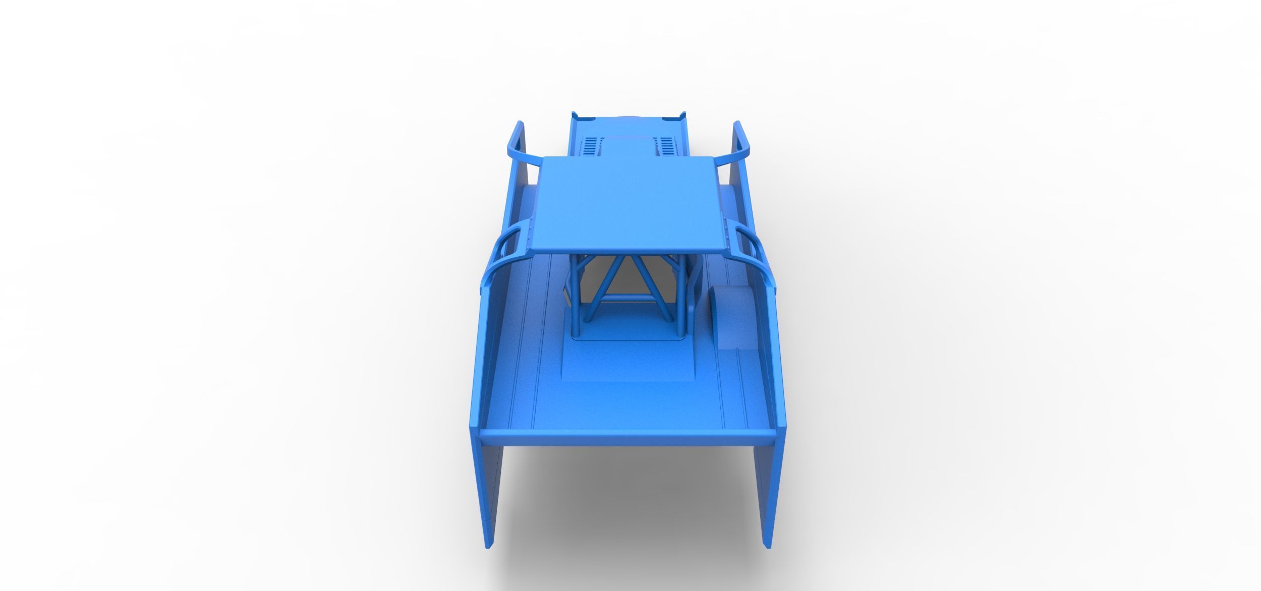 Shell of Northeast Dirt Modified stock car Scale 1 to 25 3D print model_12