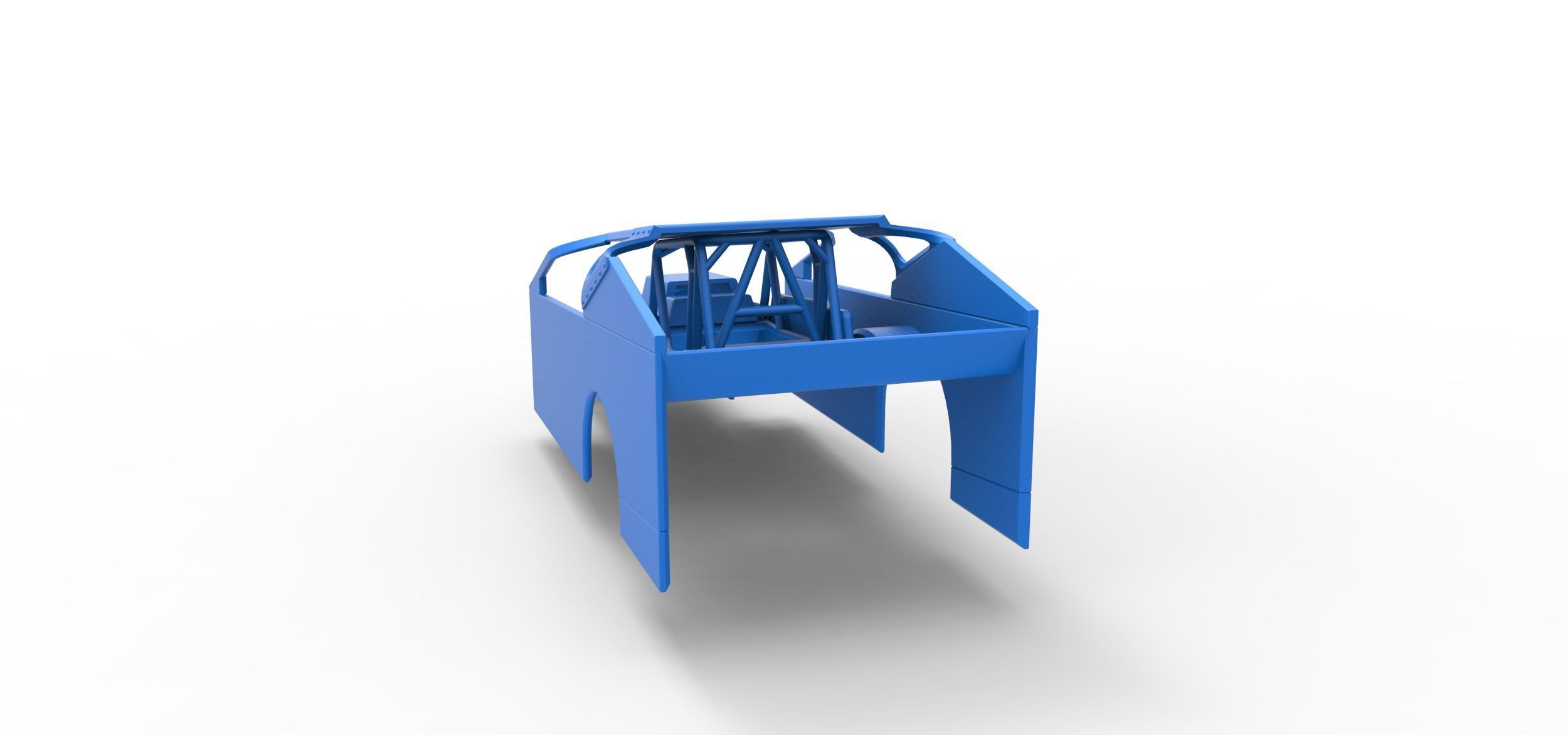 Shell of Northeast Dirt Modified stock car Scale 1 to 25 3D print model_10