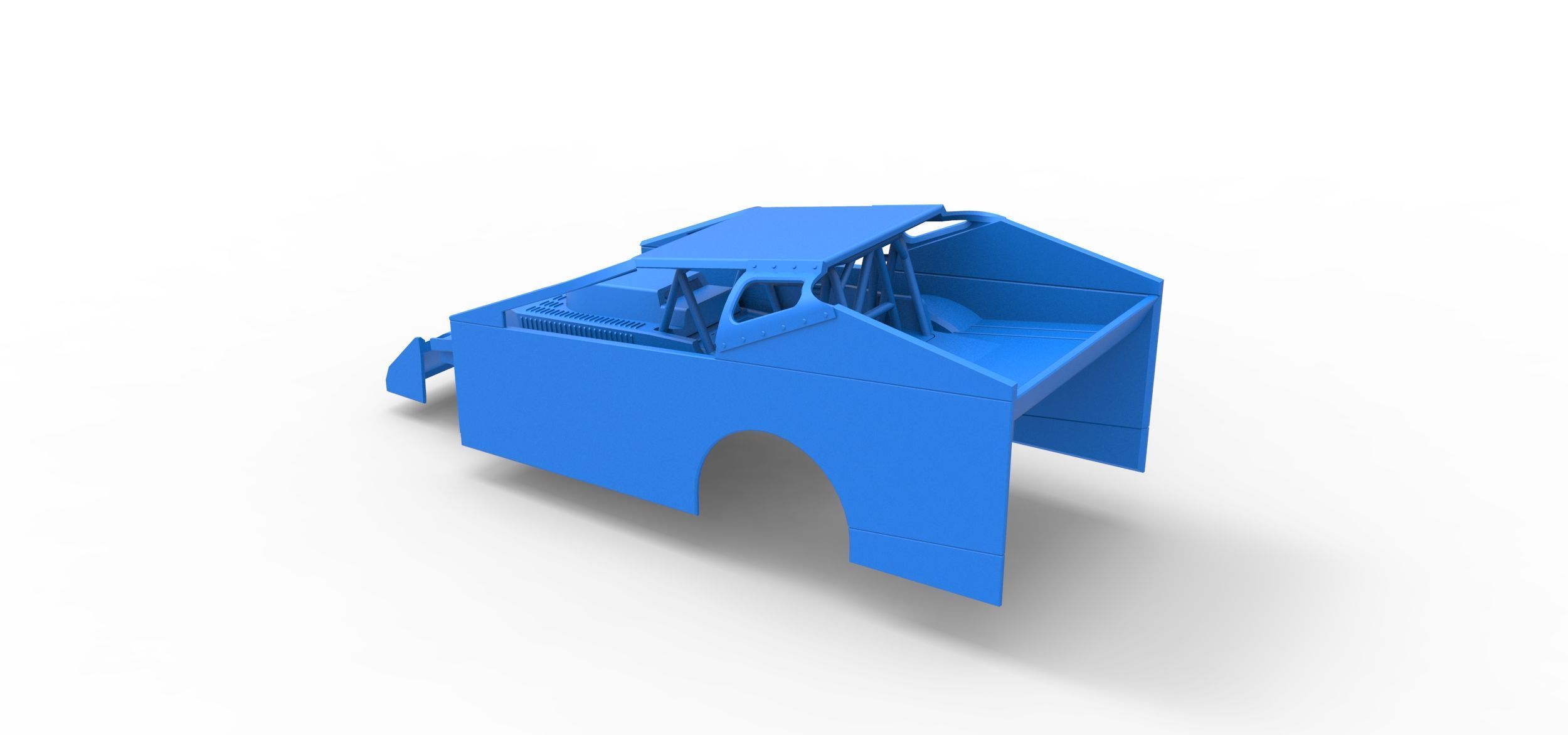 Shell of Northeast Dirt Modified stock car Scale 1 to 25 3D print model_9