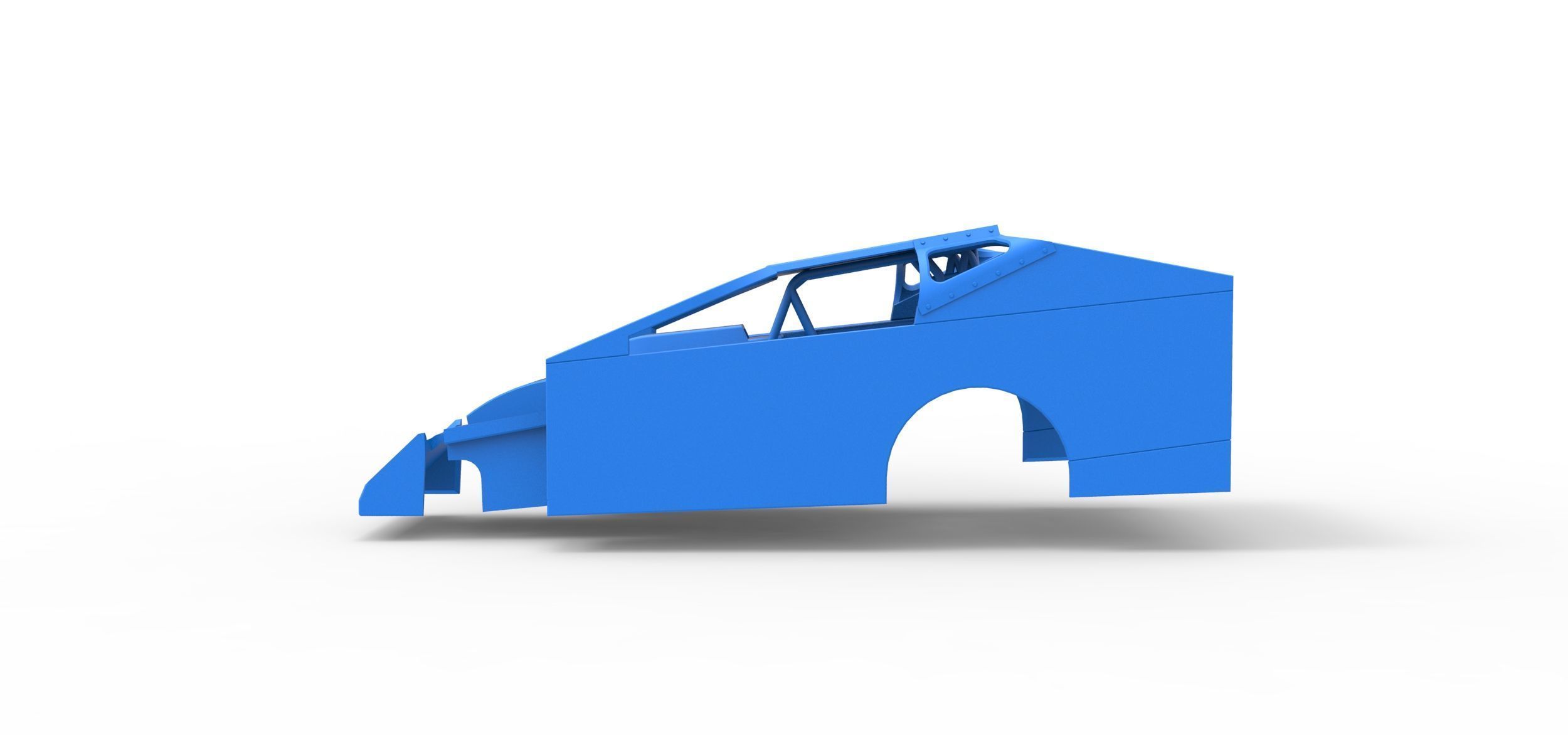 Shell of Northeast Dirt Modified stock car Scale 1 to 25 3D print model_6