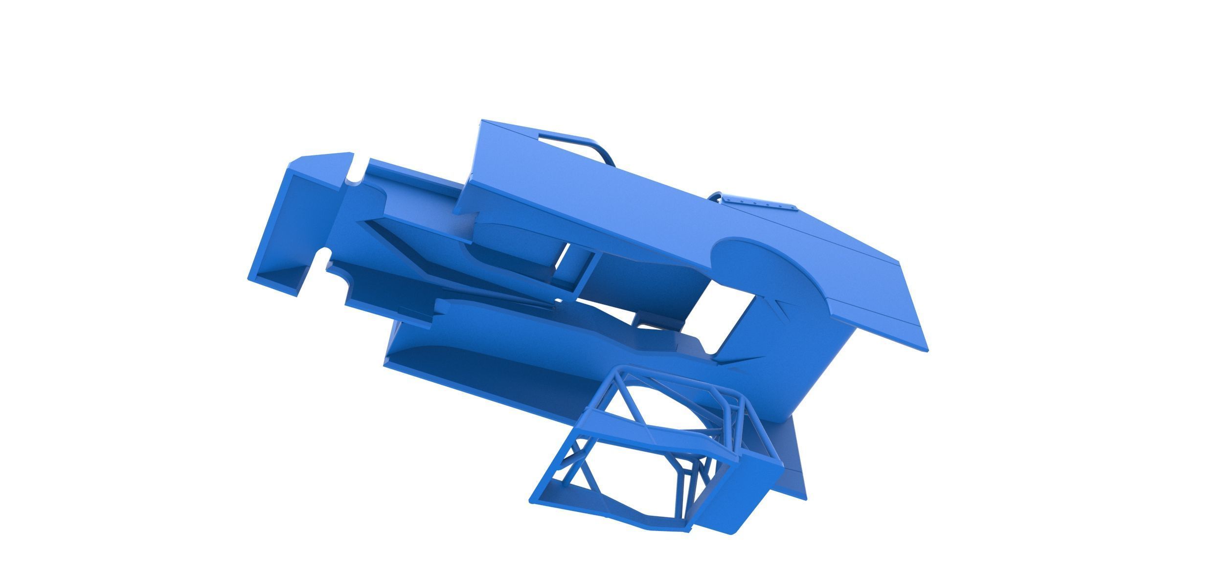 Shell of Northeast Dirt Modified stock car Scale 1 to 25 3D print model_18