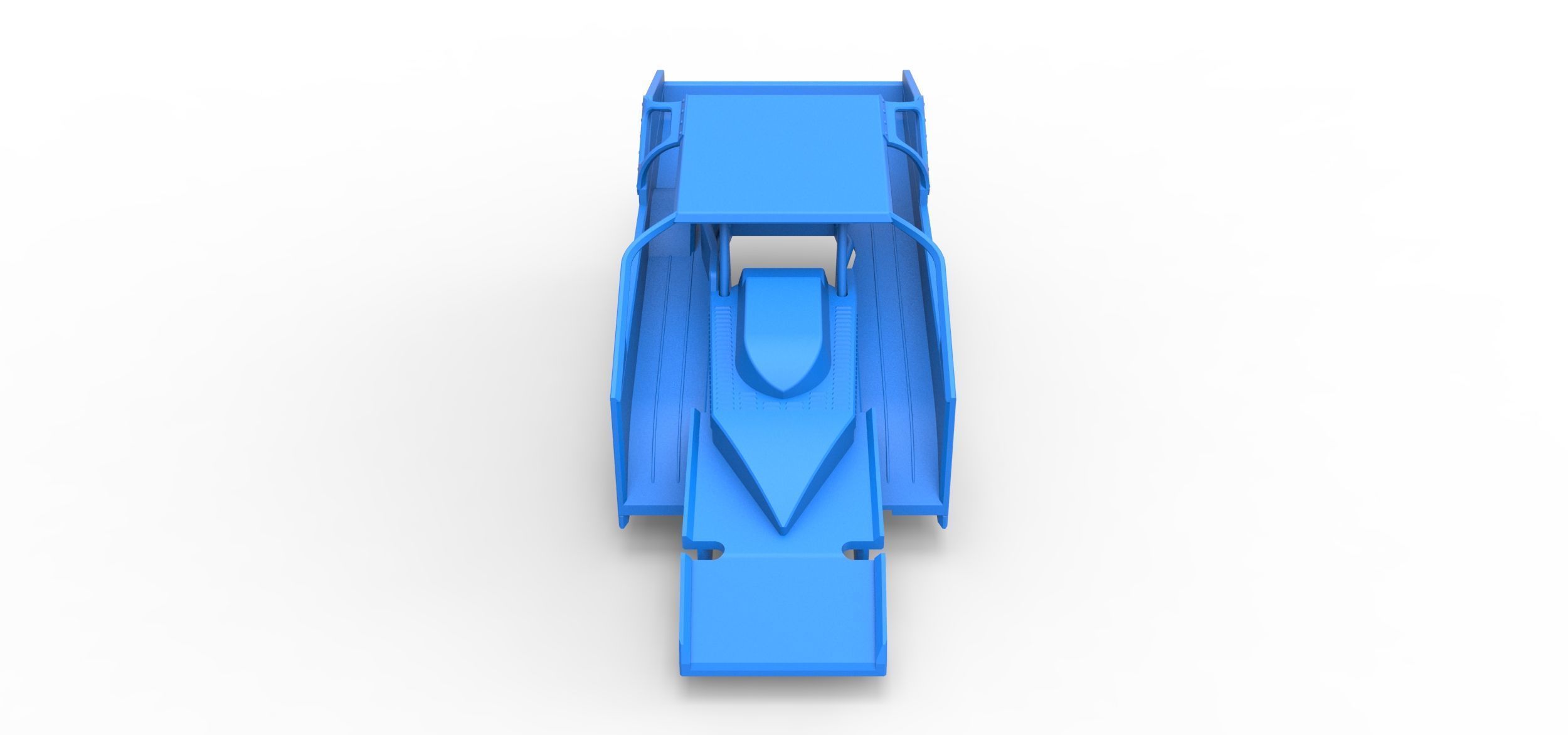 Shell of Northeast Dirt Modified stock car Scale 1 to 25 3D print model_5