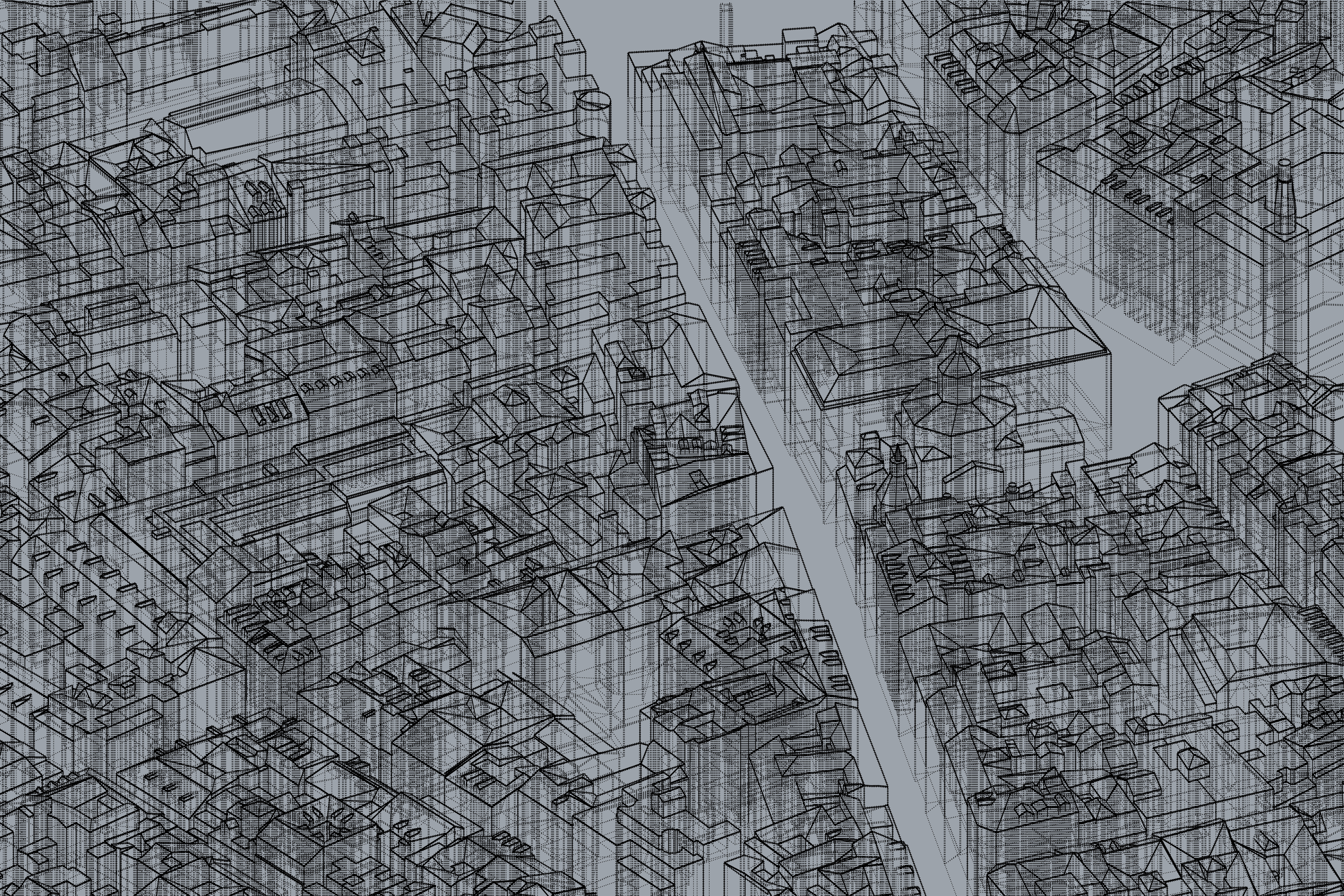 Madrid Centro - Detailed 3D City Model - LOD2 3D Printing Ready 3D model_7