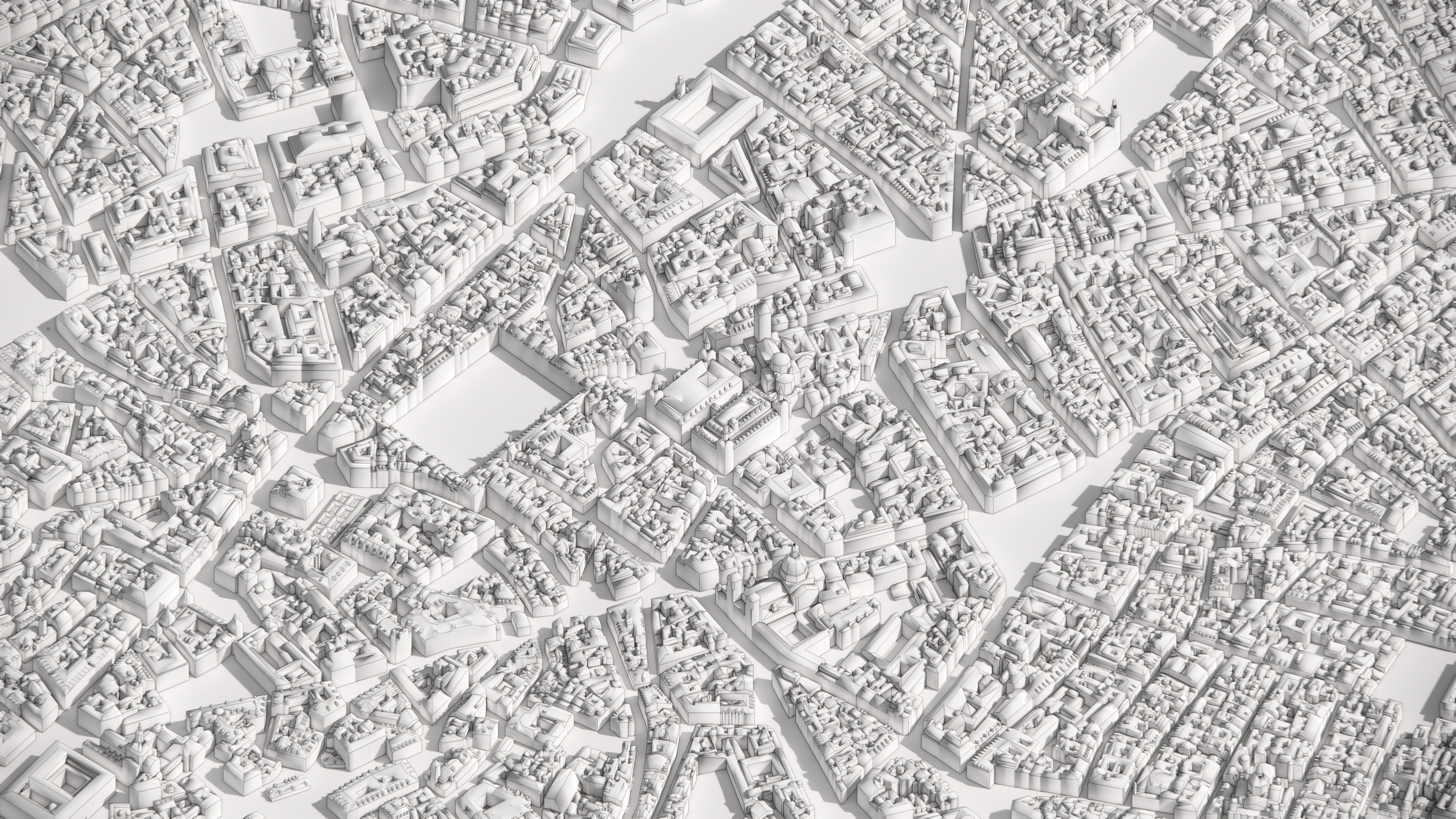Madrid Centro - Detailed 3D City Model - LOD2 3D Printing Ready 3D model_9