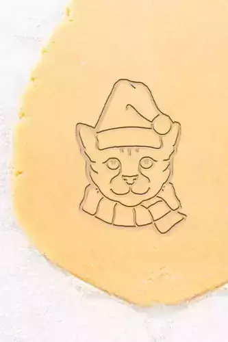 Christmas Cat Cookie Cutter - Biscuit Cutter