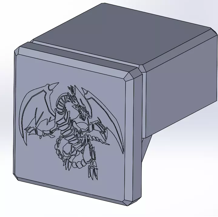 Modello di stampa 3D DECK BOX BLUE EYES DRAGON YUGIOH 3D model 3D printable  | CGTrader